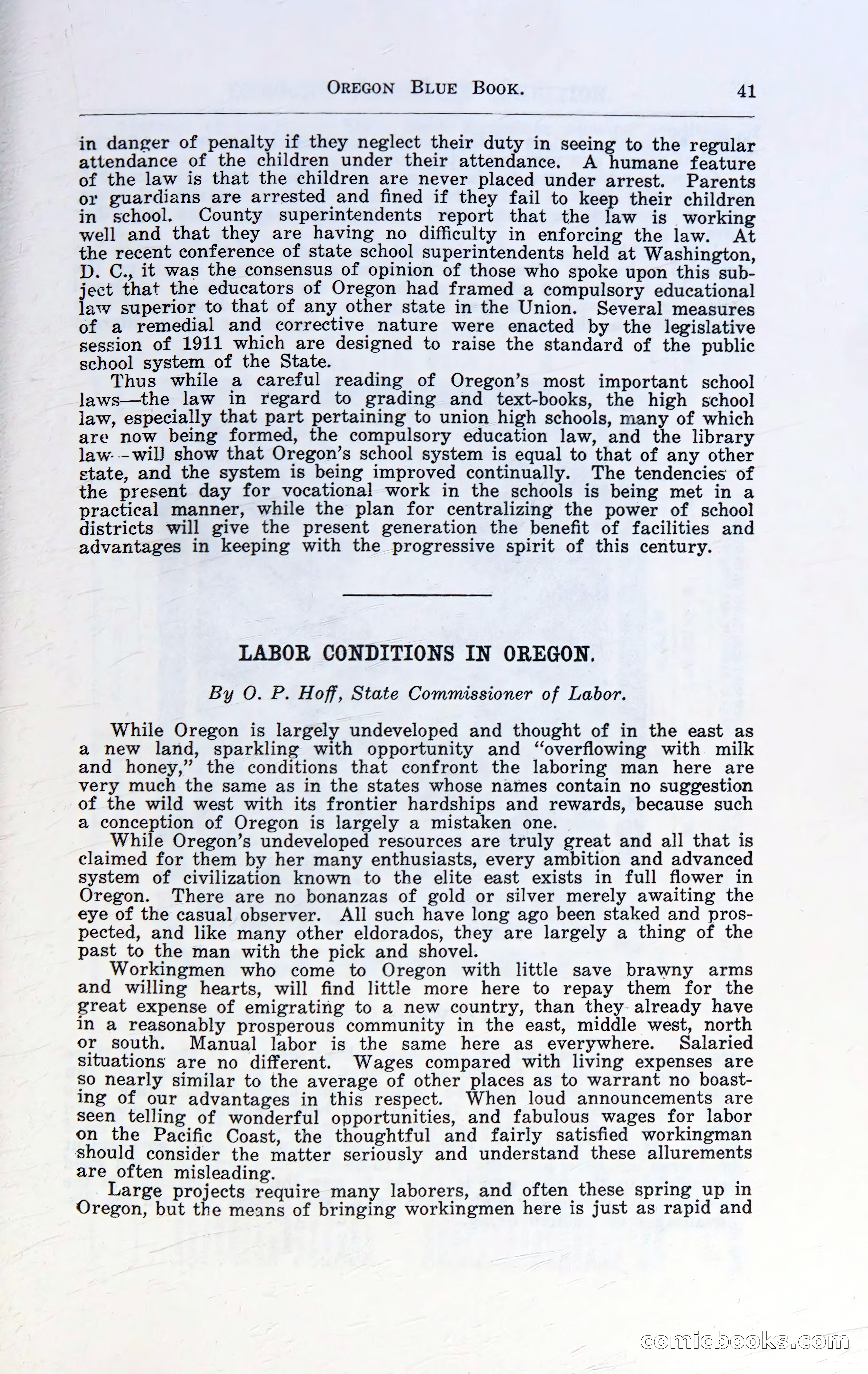 Oregon Blue Book, 1911 Commemorative Edition — page 44 of 141