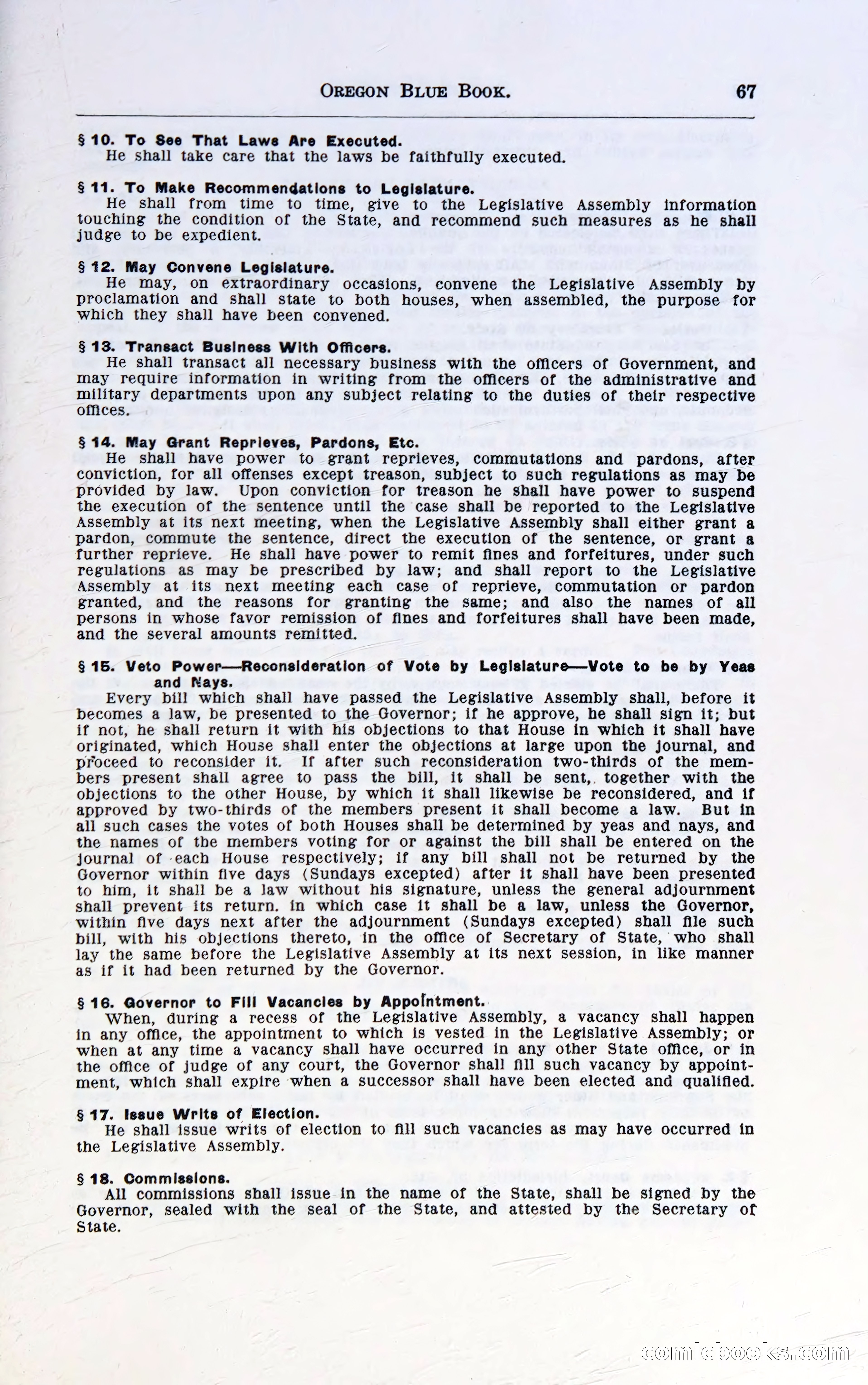 Oregon Blue Book, 1911 Commemorative Edition — page 70 of 141
