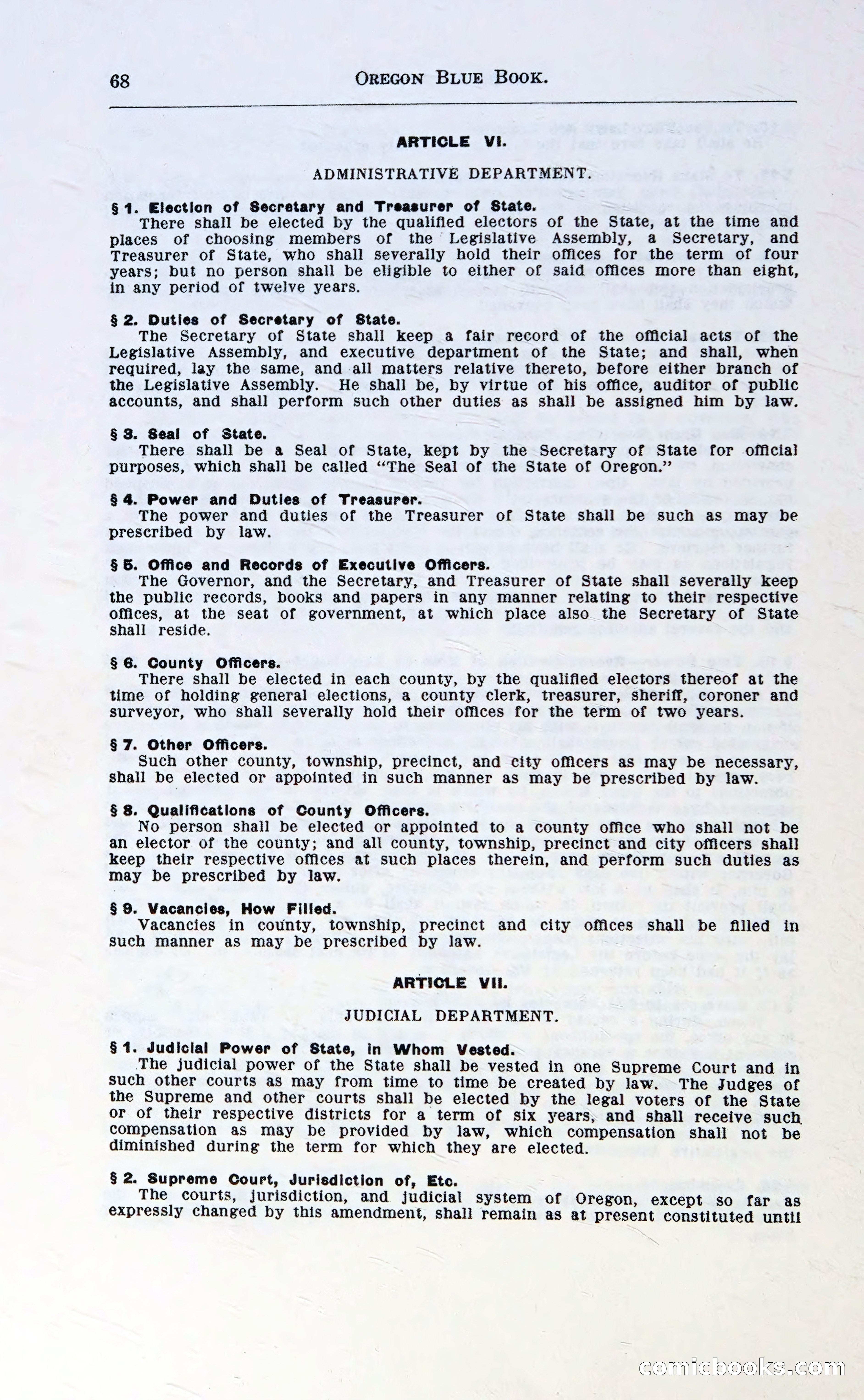 Oregon Blue Book, 1911 Commemorative Edition — page 71 of 141