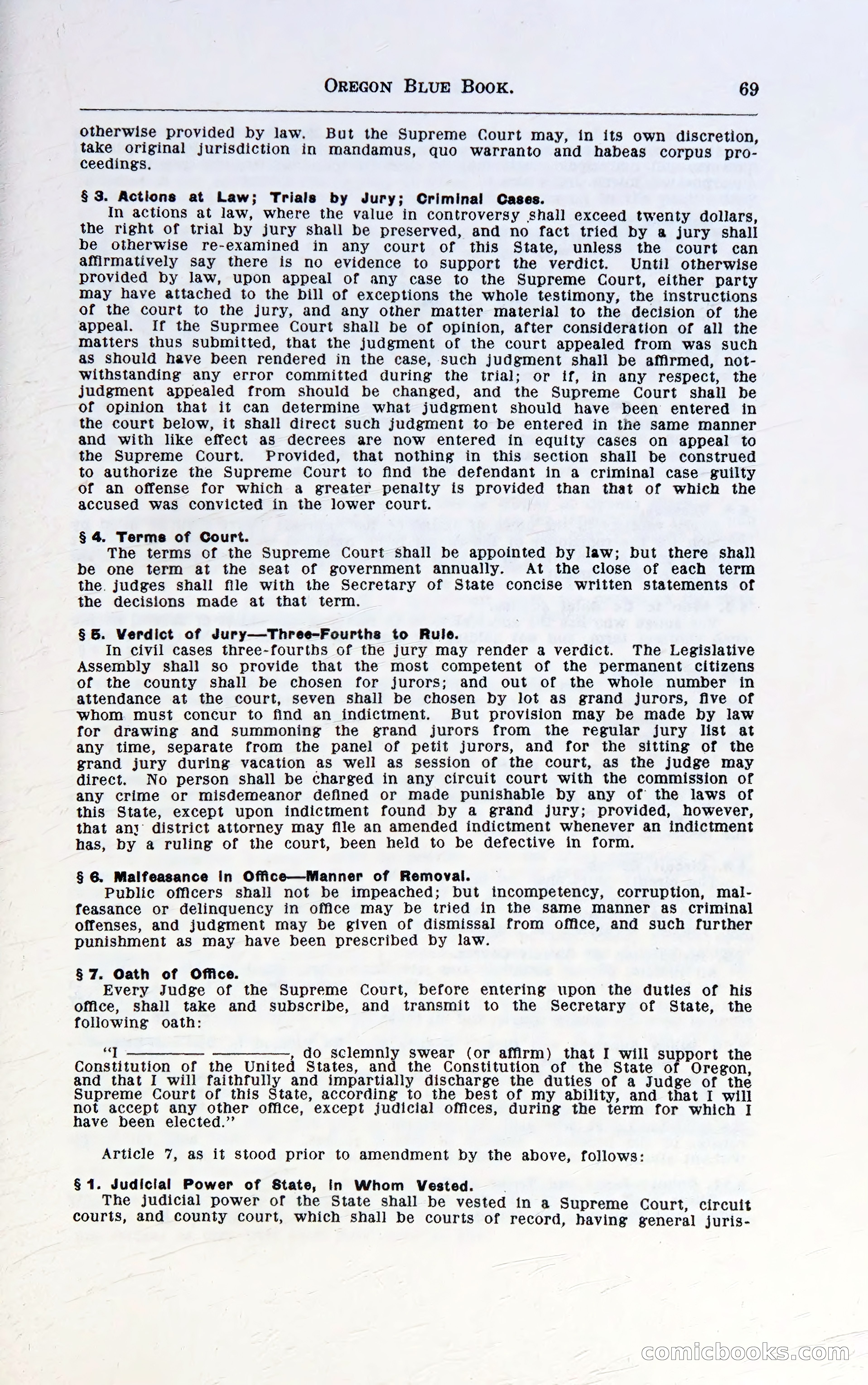Oregon Blue Book, 1911 Commemorative Edition — page 72 of 141
