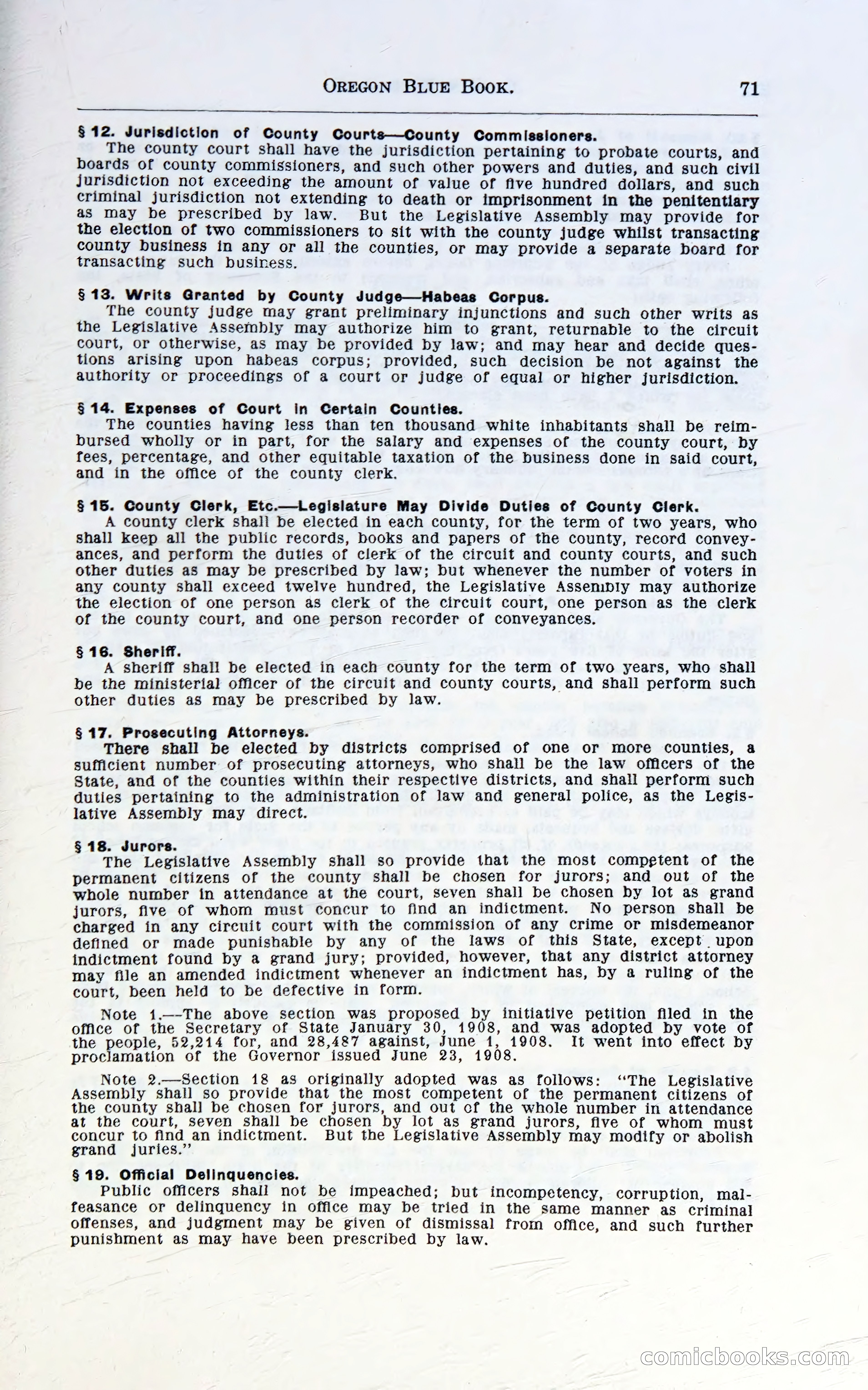 Oregon Blue Book, 1911 Commemorative Edition — page 74 of 141