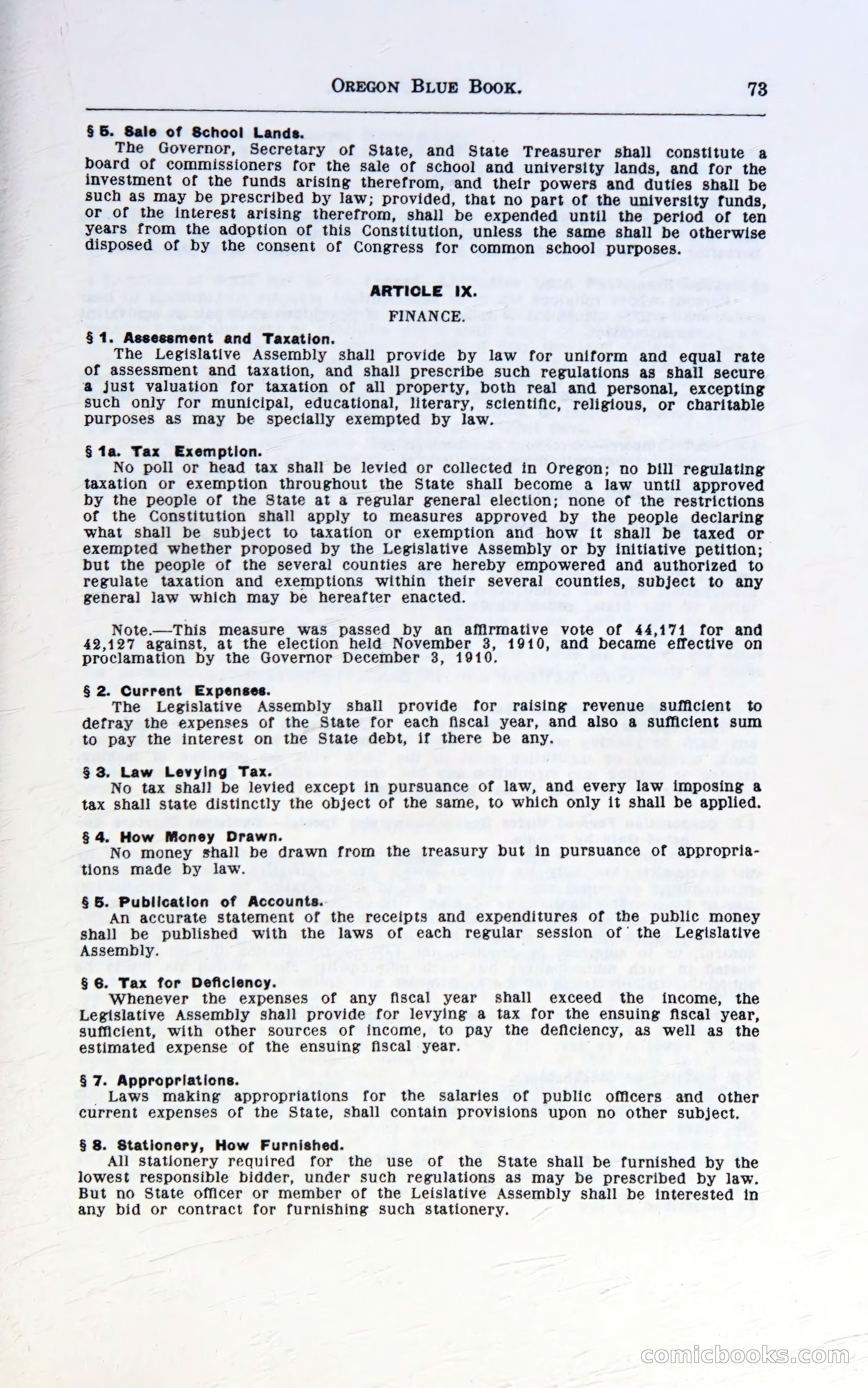 Oregon Blue Book, 1911 Commemorative Edition — page 76 of 141