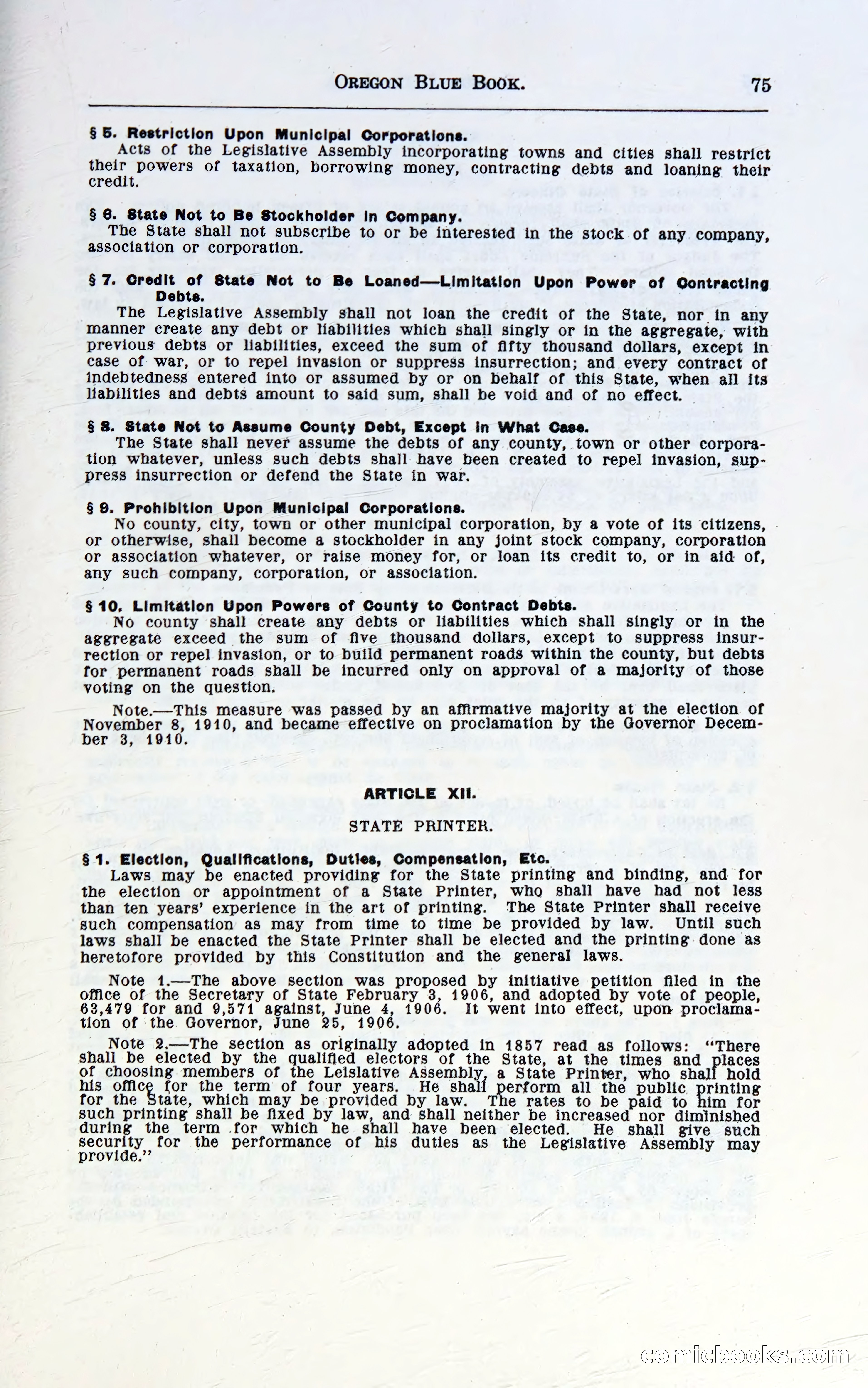 Oregon Blue Book, 1911 Commemorative Edition — page 78 of 141