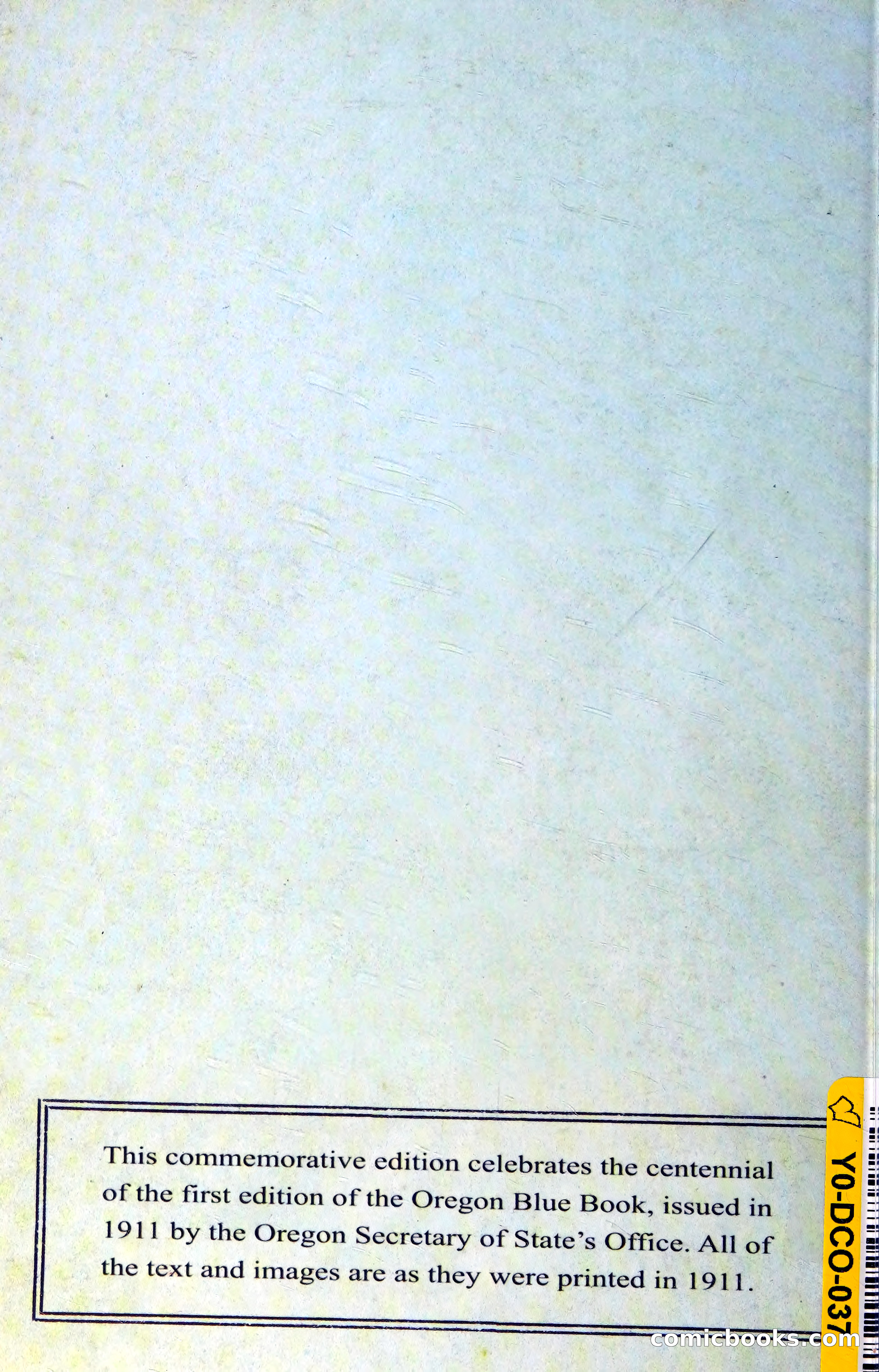 Oregon Blue Book, 1911 Commemorative Edition — page 141 of 141