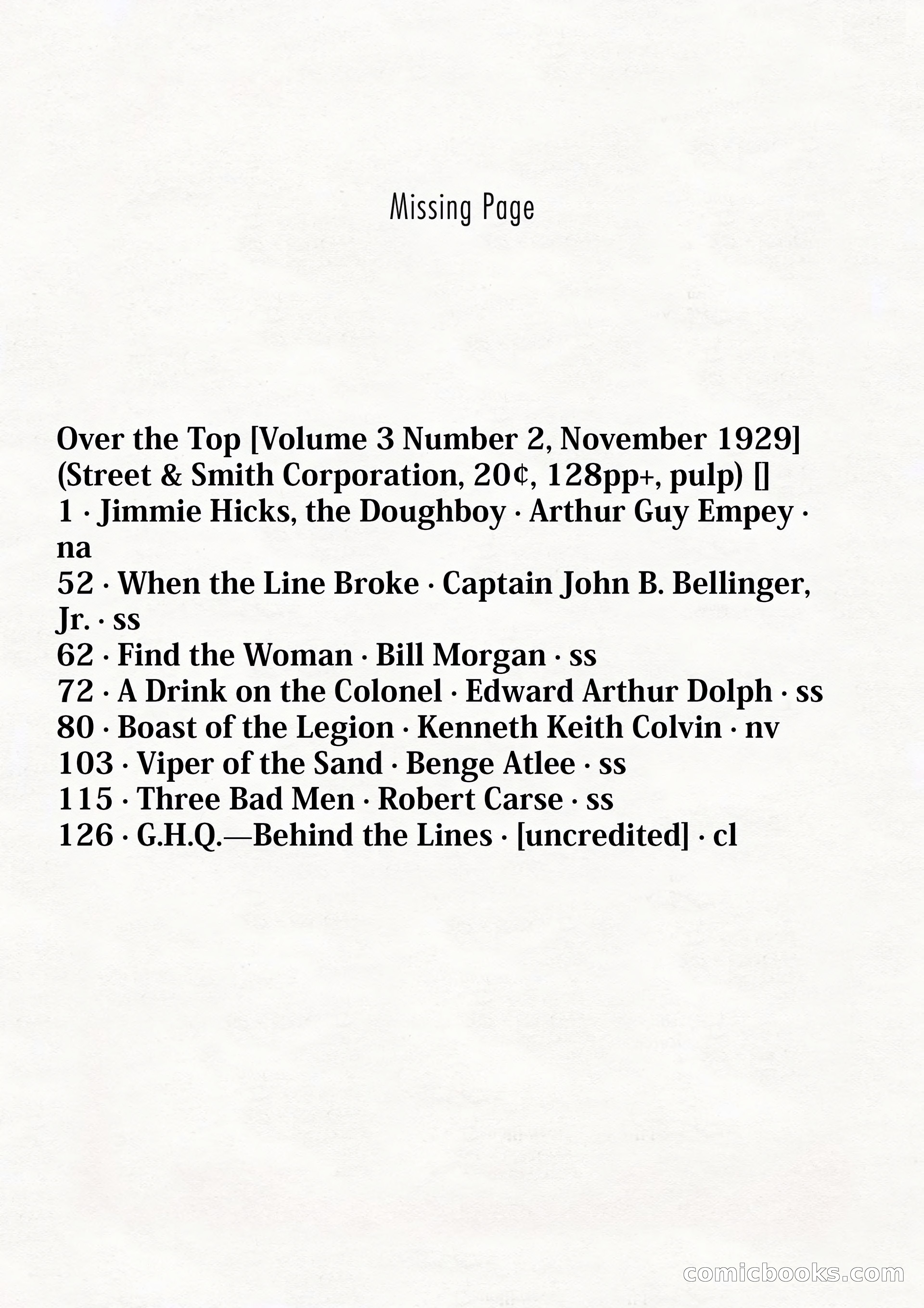 Over the Top, Volume 3, Number 2 — page 3 of 136
