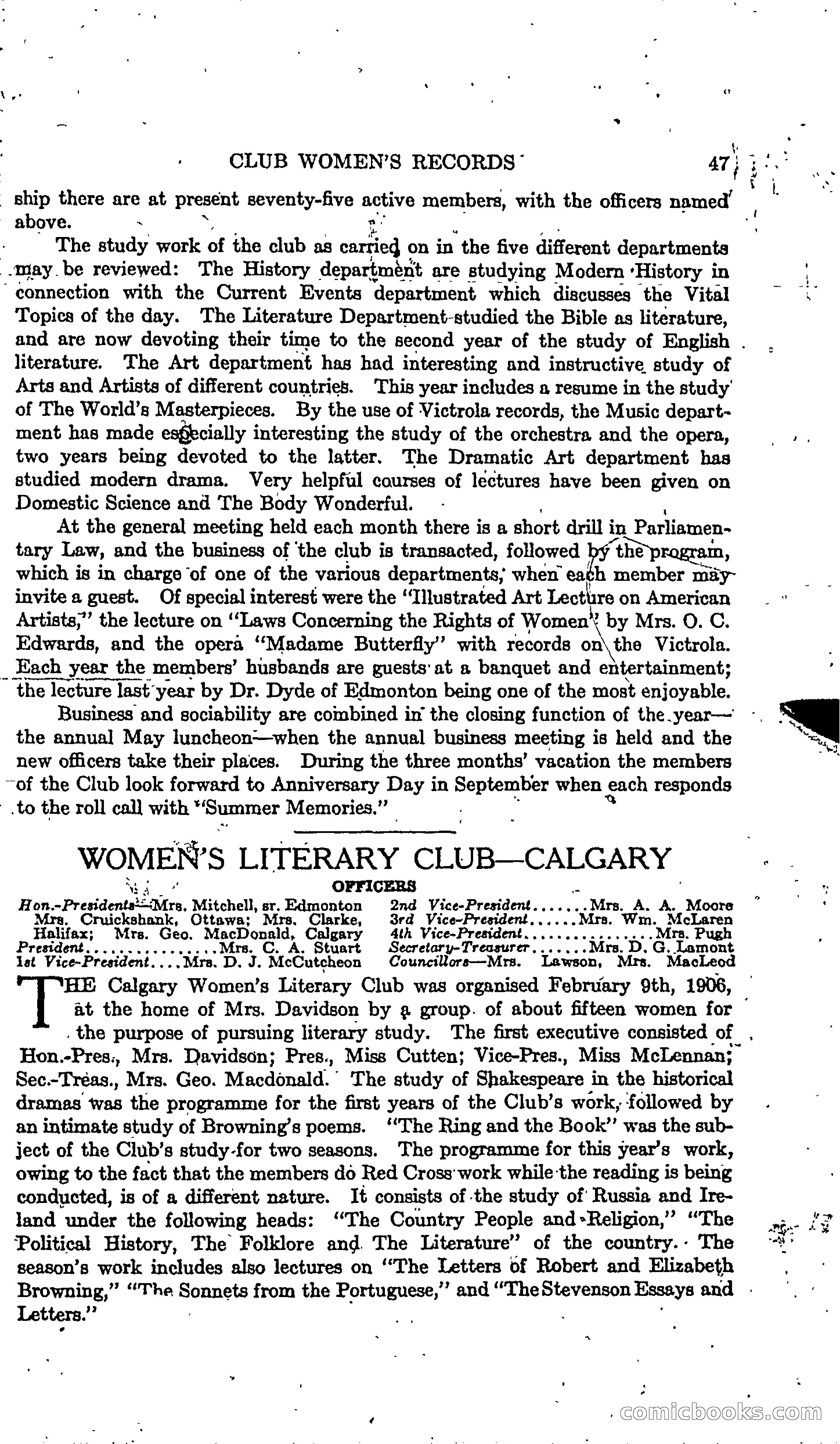 The Alberta Club Woman's Blue Book — page 49 of 132