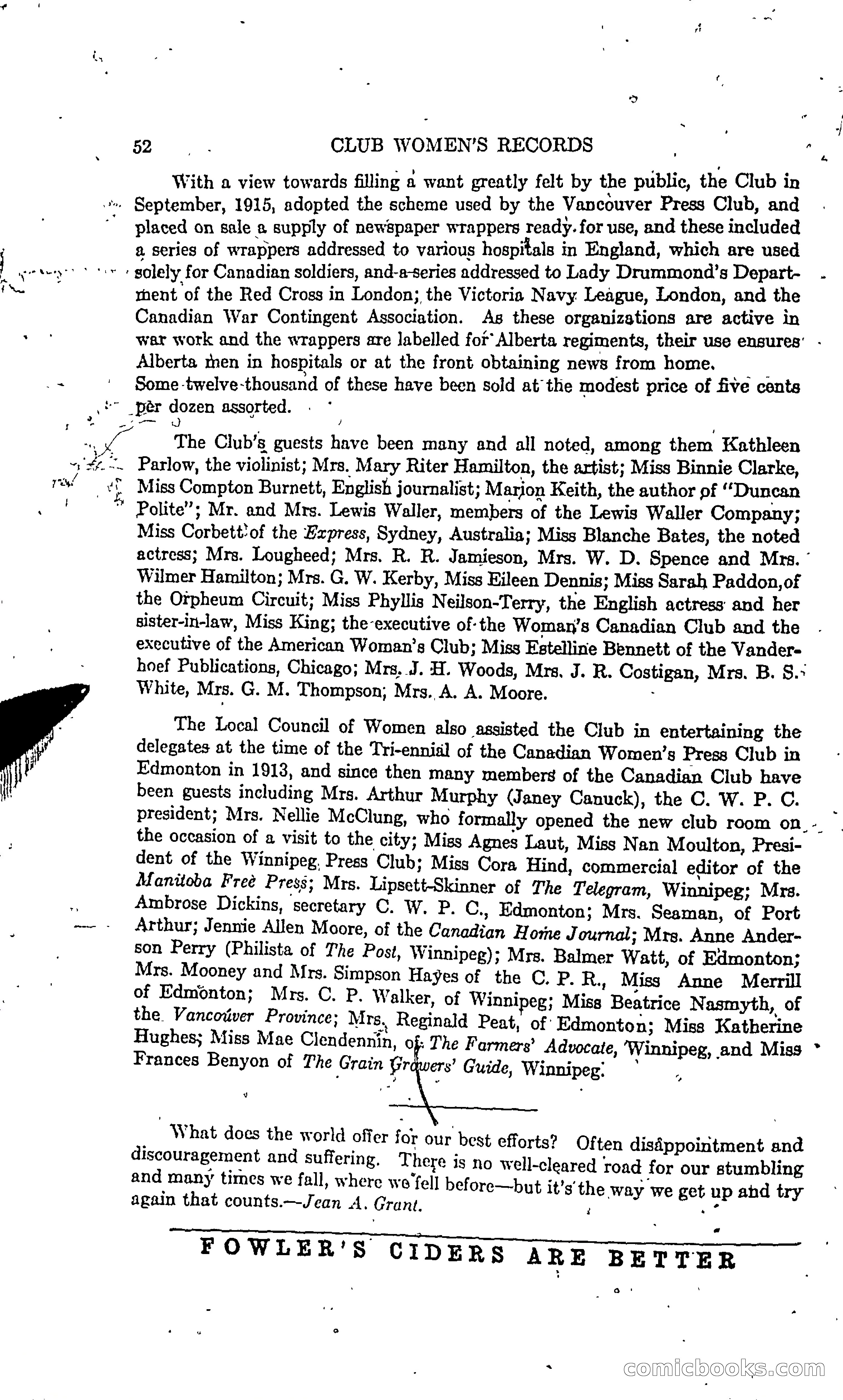 The Alberta Club Woman's Blue Book — page 54 of 132