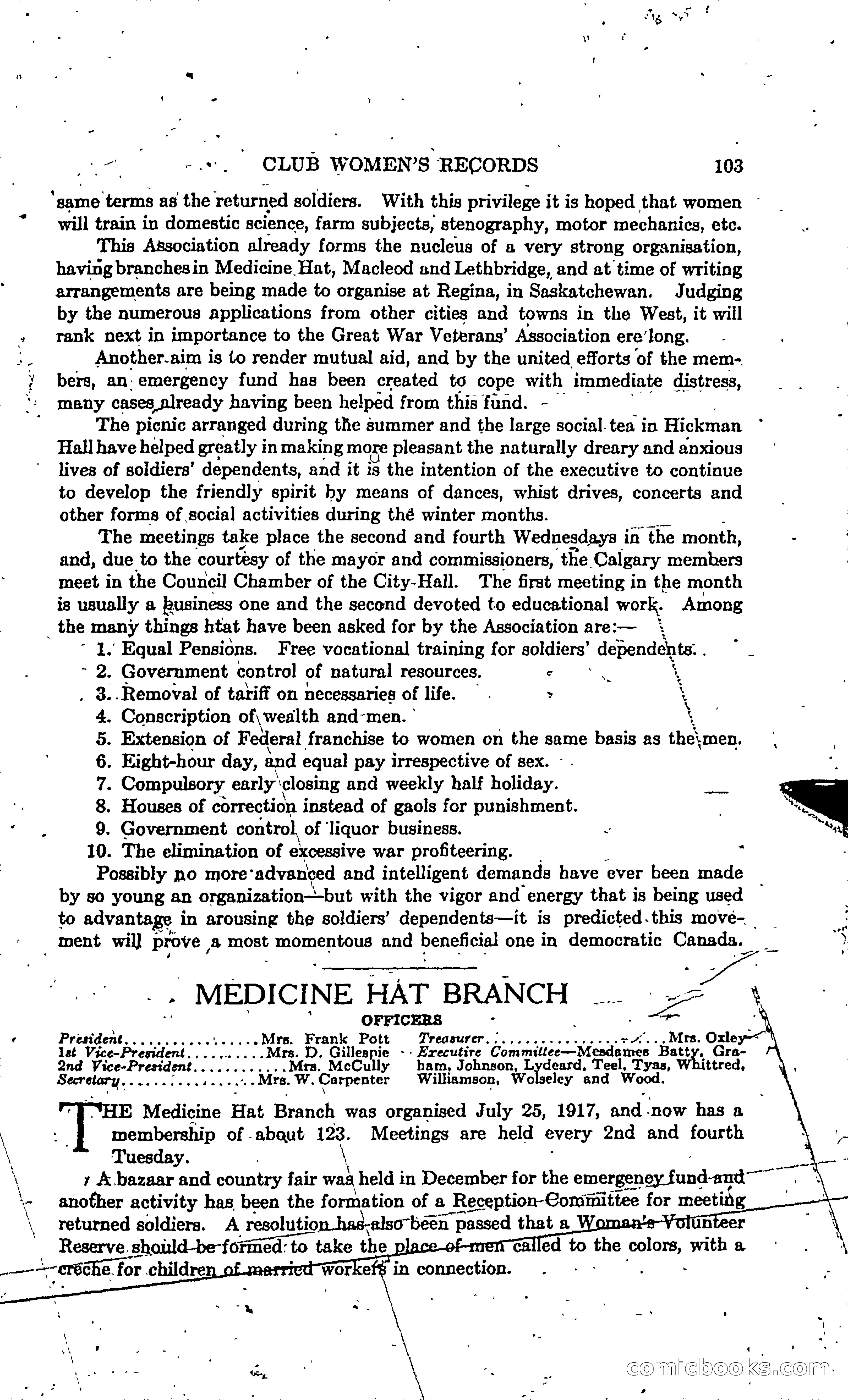 The Alberta Club Woman's Blue Book — page 105 of 132