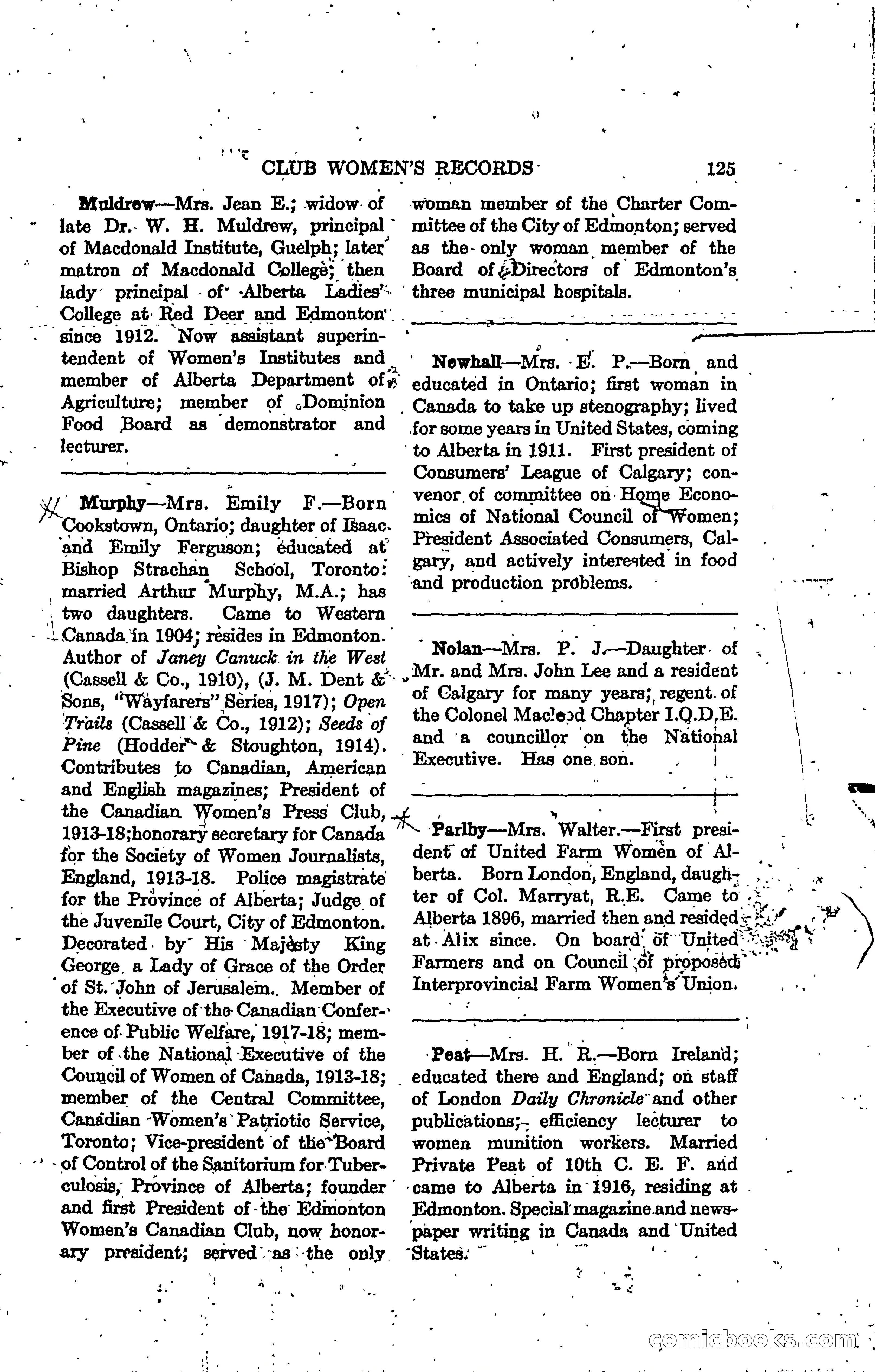 The Alberta Club Woman's Blue Book — page 127 of 132