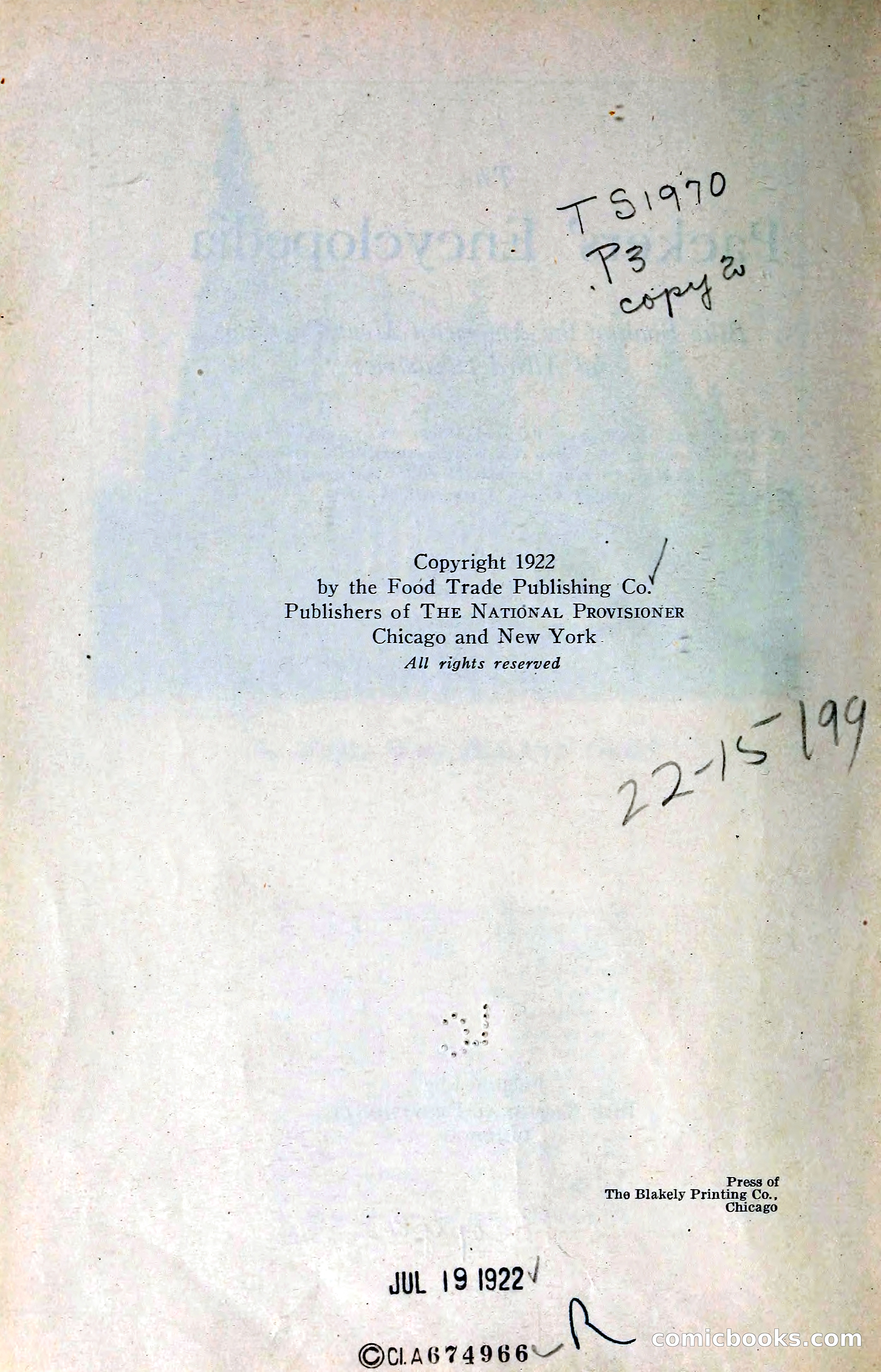 The Packers' Encyclopedia: Blue Book of the American Meat Packing and Allied Industries — page 9 of 399