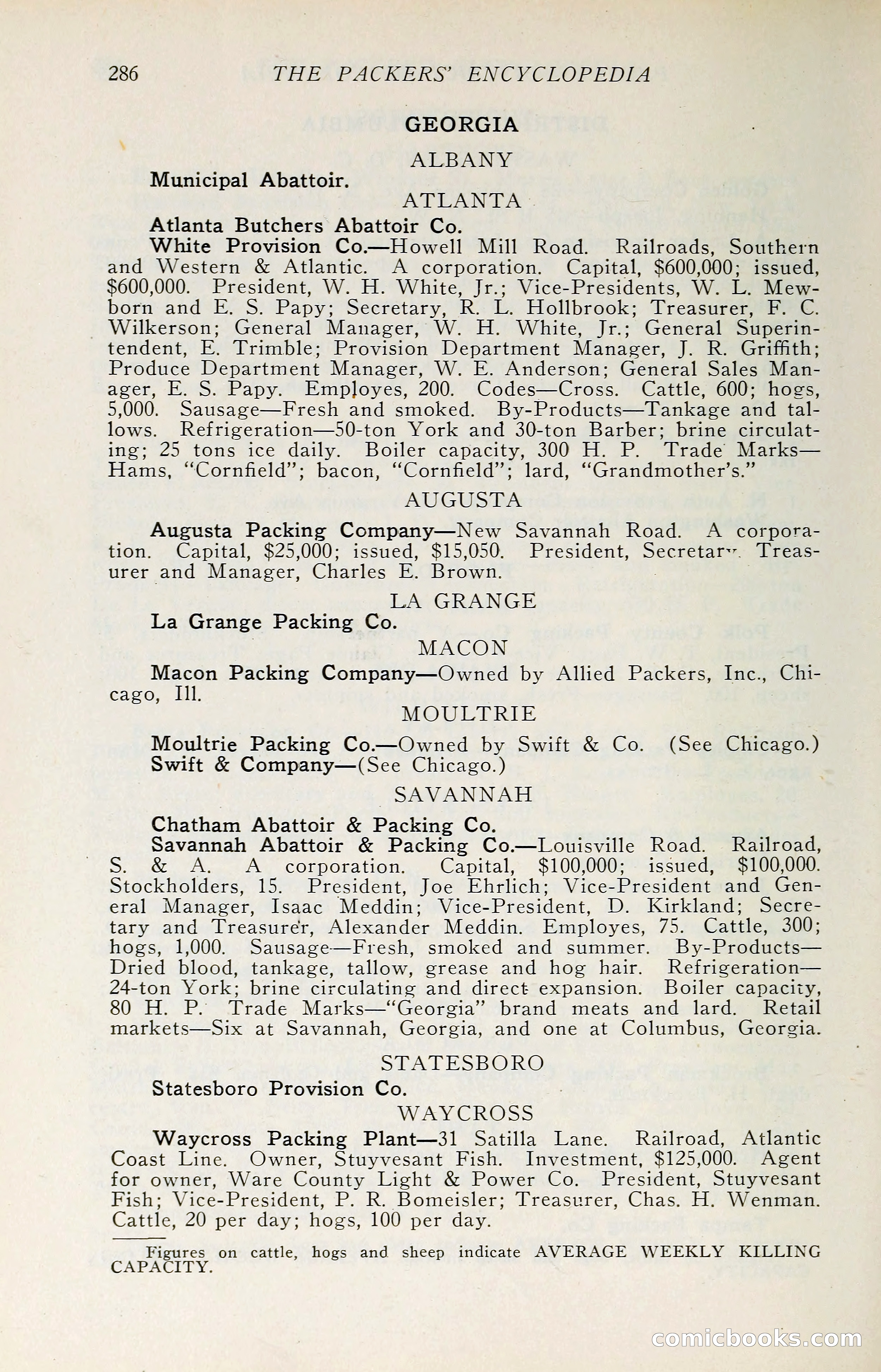 The Packers' Encyclopedia: Blue Book of the American Meat Packing and Allied Industries — page 301 of 399