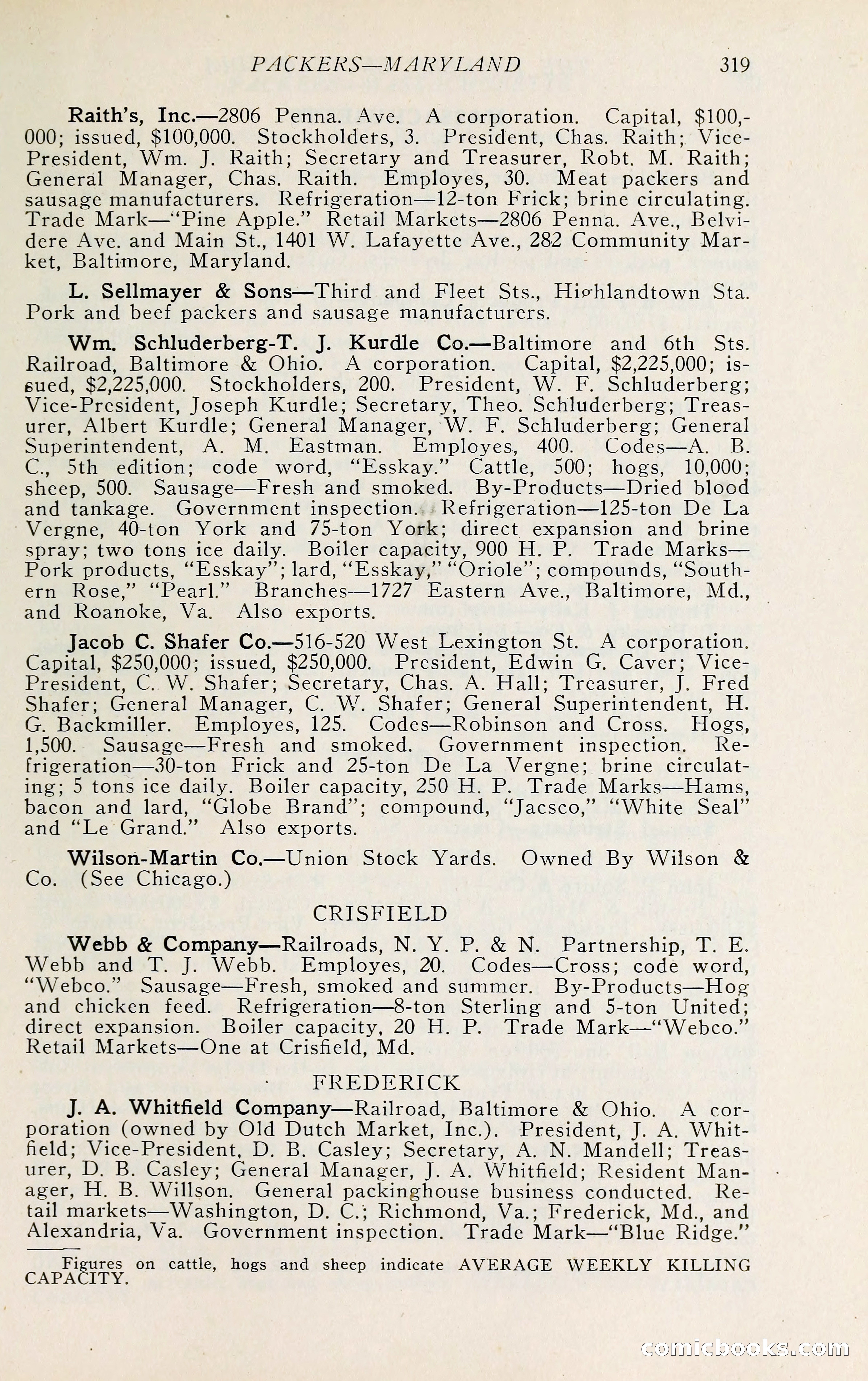 The Packers' Encyclopedia: Blue Book of the American Meat Packing and Allied Industries — page 334 of 399