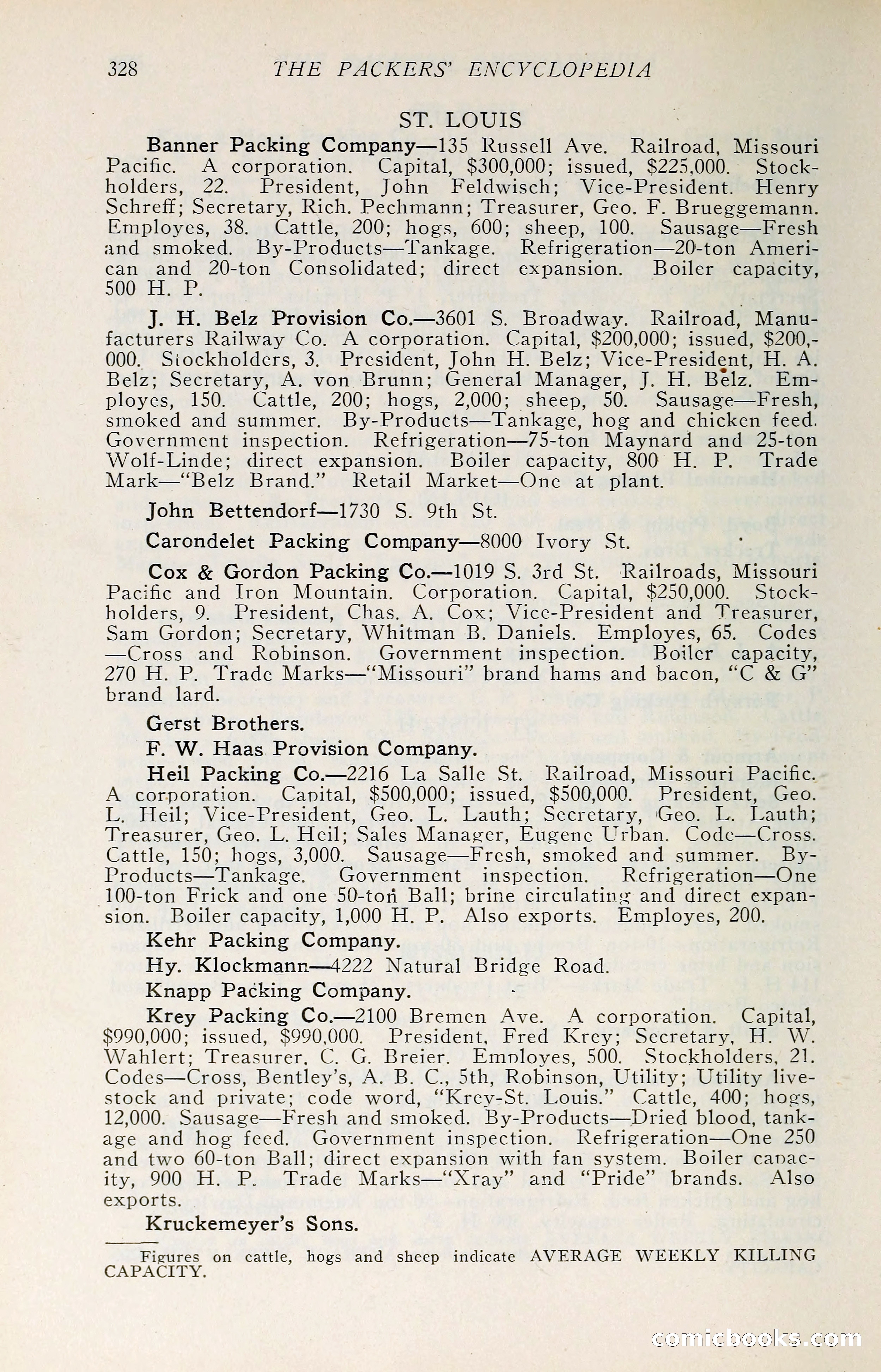 The Packers' Encyclopedia: Blue Book of the American Meat Packing and Allied Industries — page 343 of 399