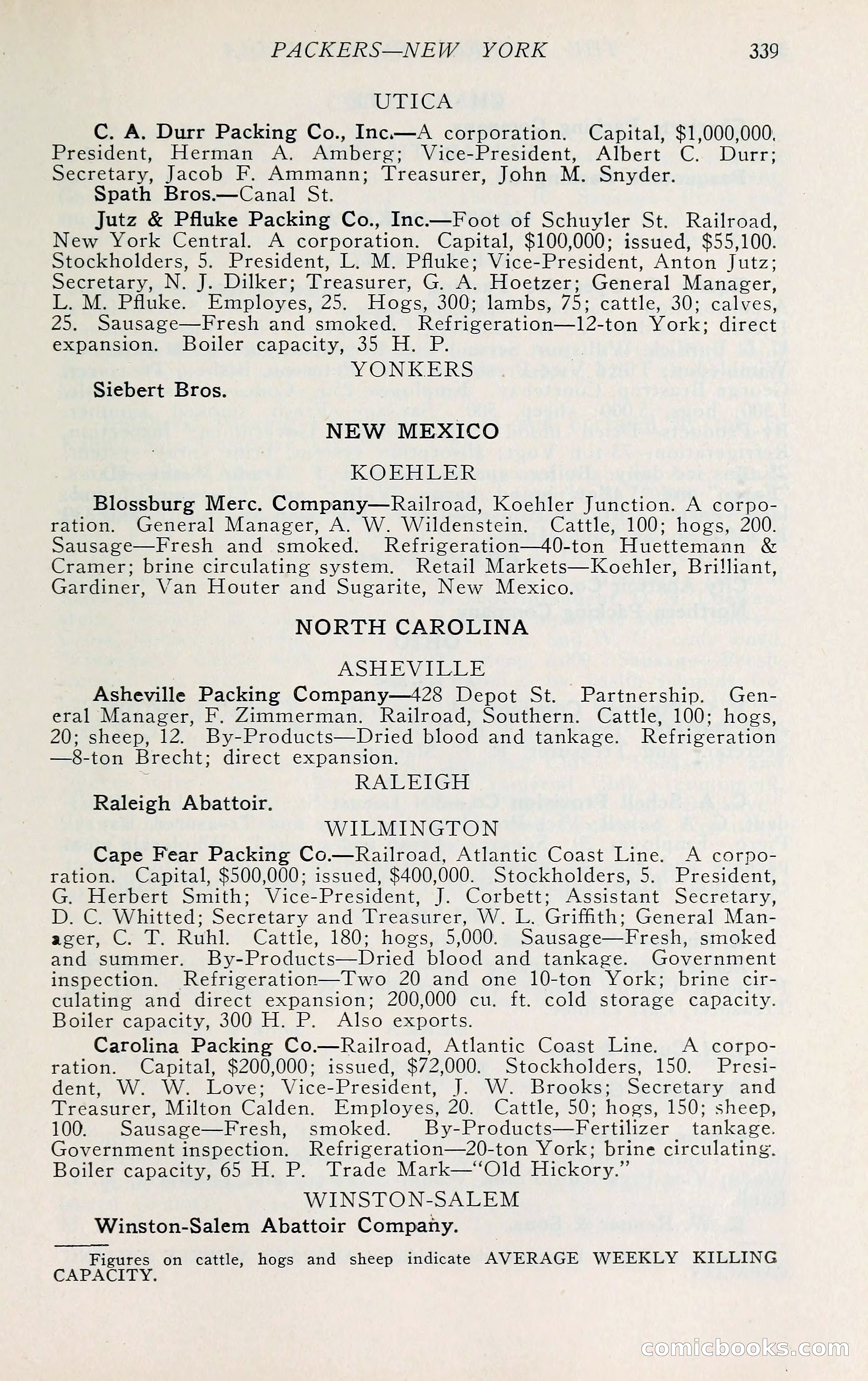The Packers' Encyclopedia: Blue Book of the American Meat Packing and Allied Industries — page 354 of 399
