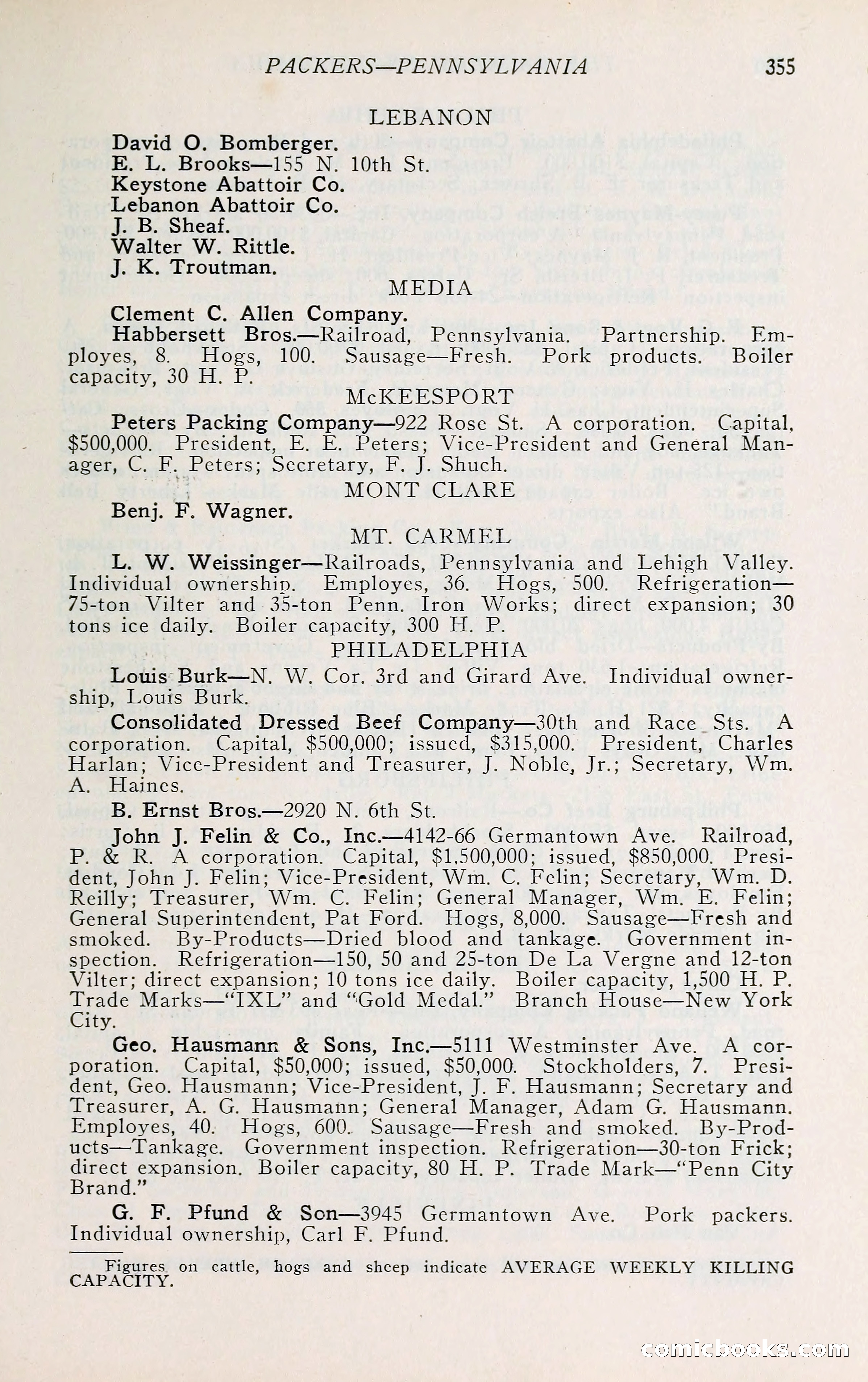The Packers' Encyclopedia: Blue Book of the American Meat Packing and Allied Industries — page 370 of 399