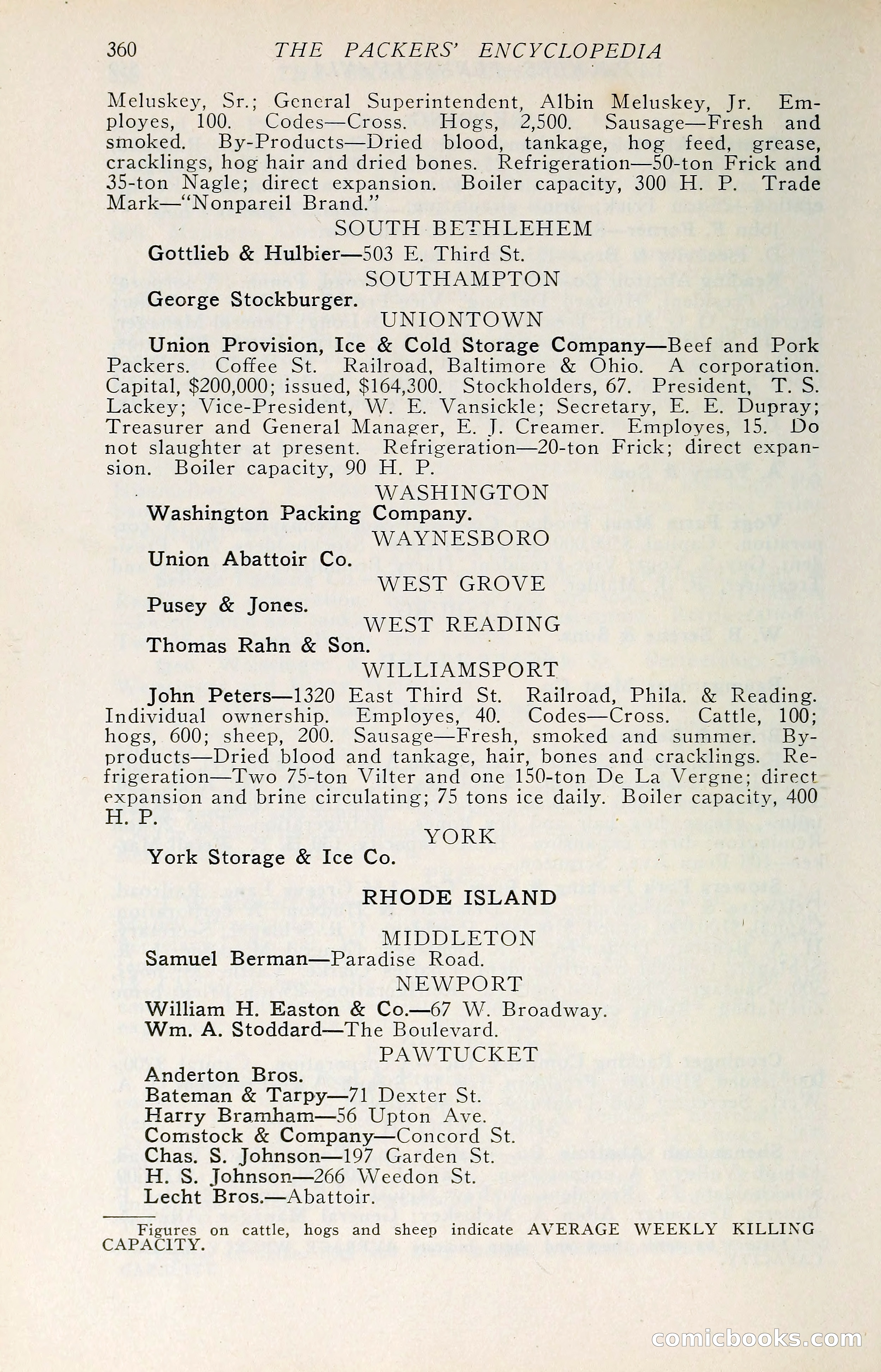 The Packers' Encyclopedia: Blue Book of the American Meat Packing and Allied Industries — page 375 of 399