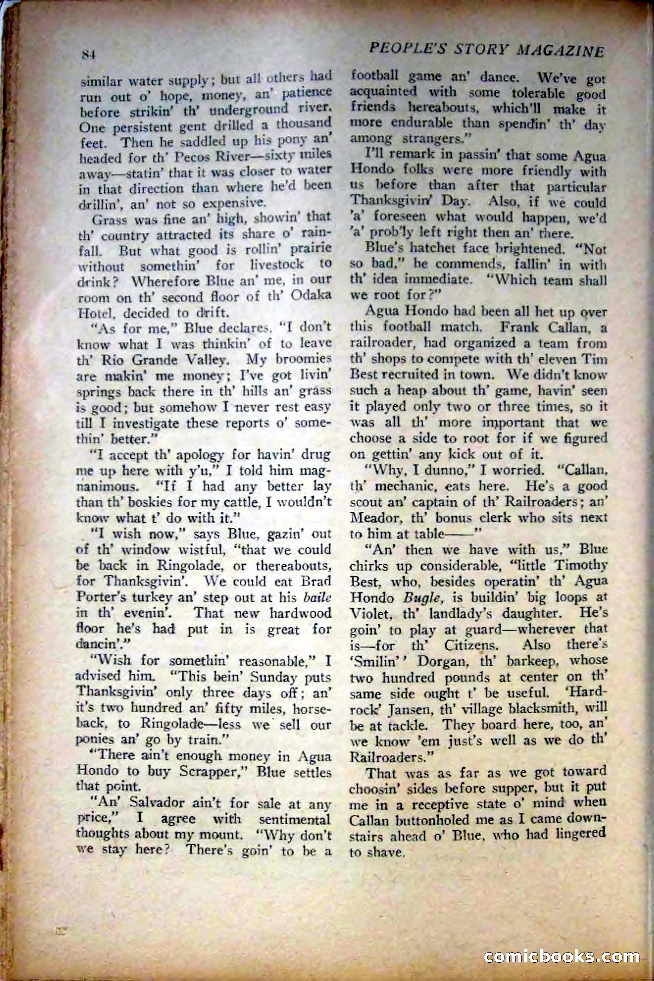 People's Story Magazine, November 25, 1922 — page 86 of 196
