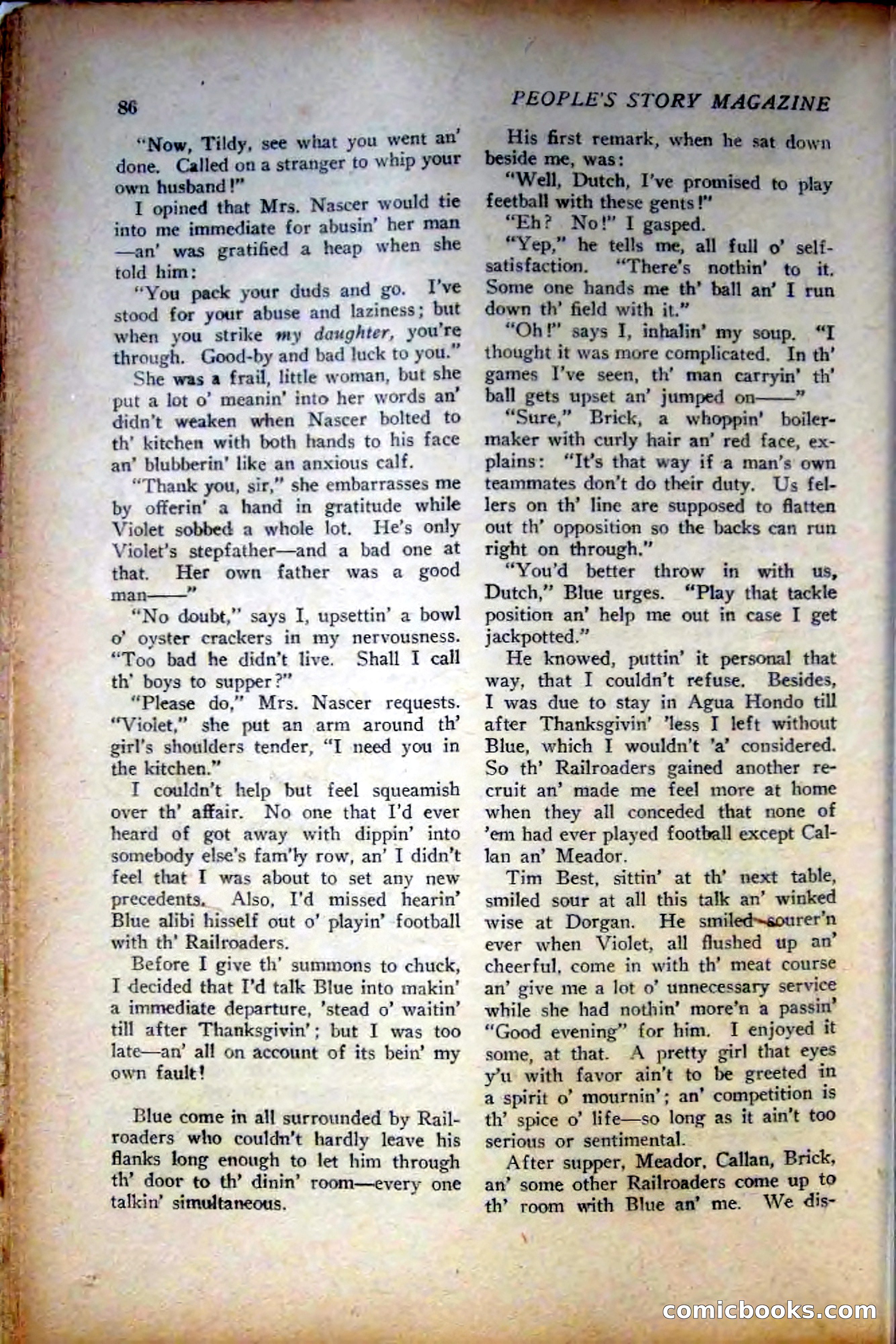 People's Story Magazine, November 25, 1922 — page 88 of 196