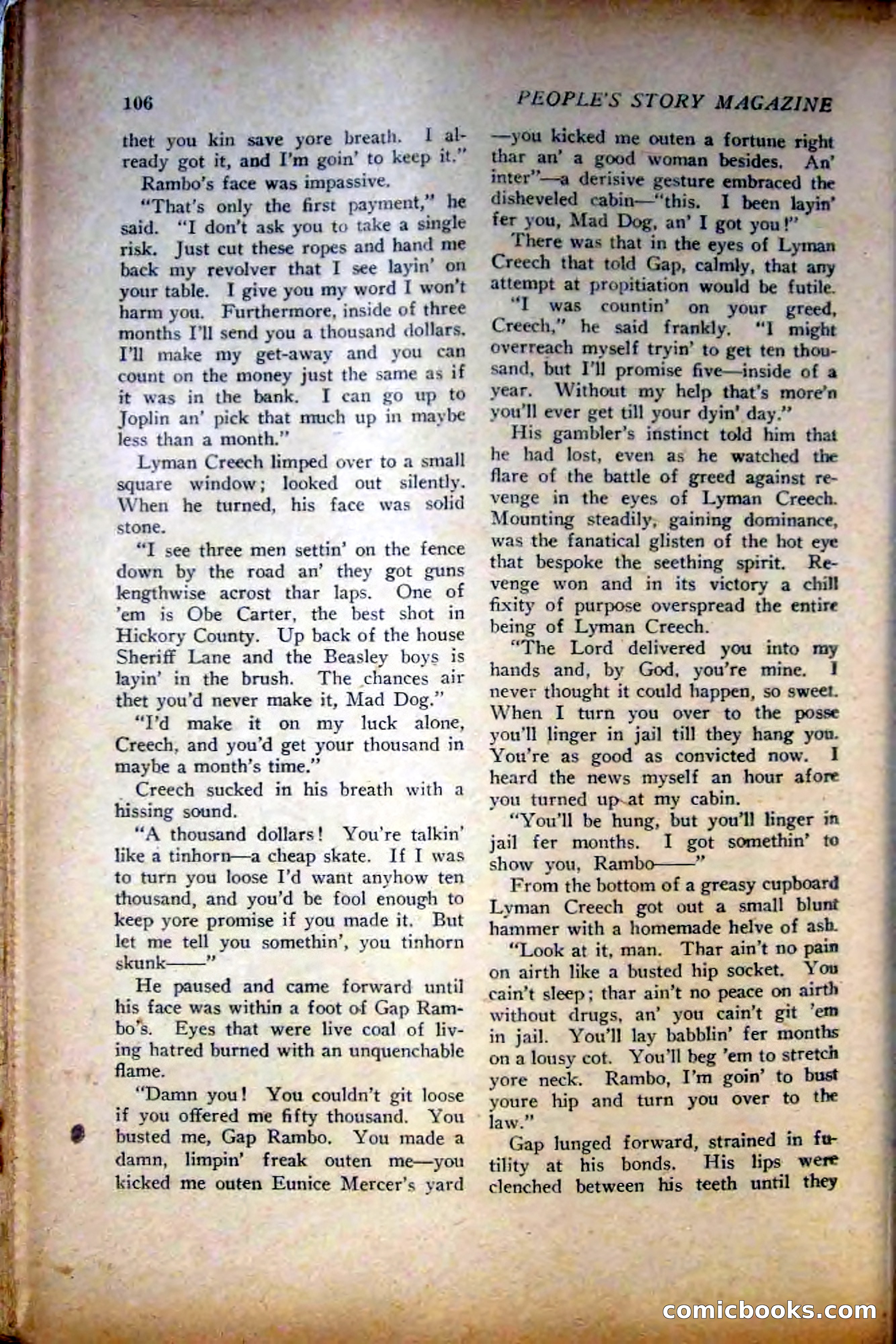 People's Story Magazine, November 25, 1922 — page 108 of 196