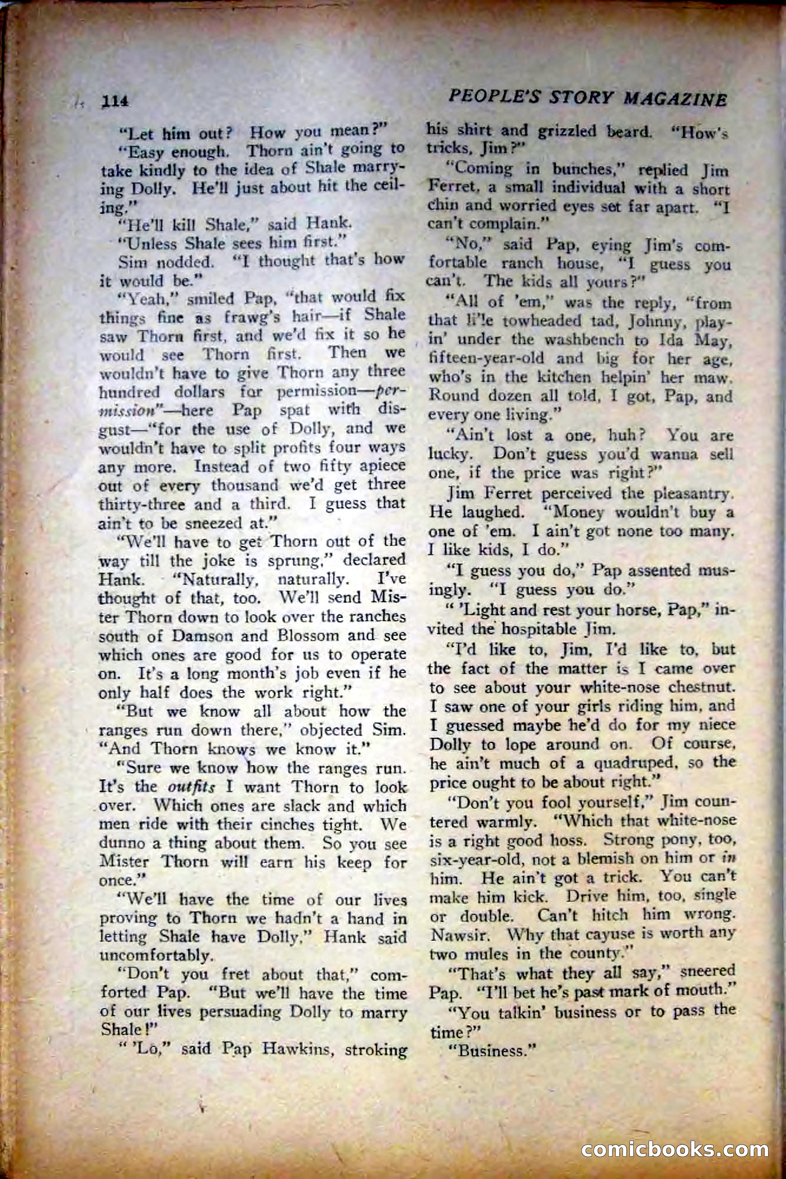 People's Story Magazine, November 25, 1922 — page 116 of 196