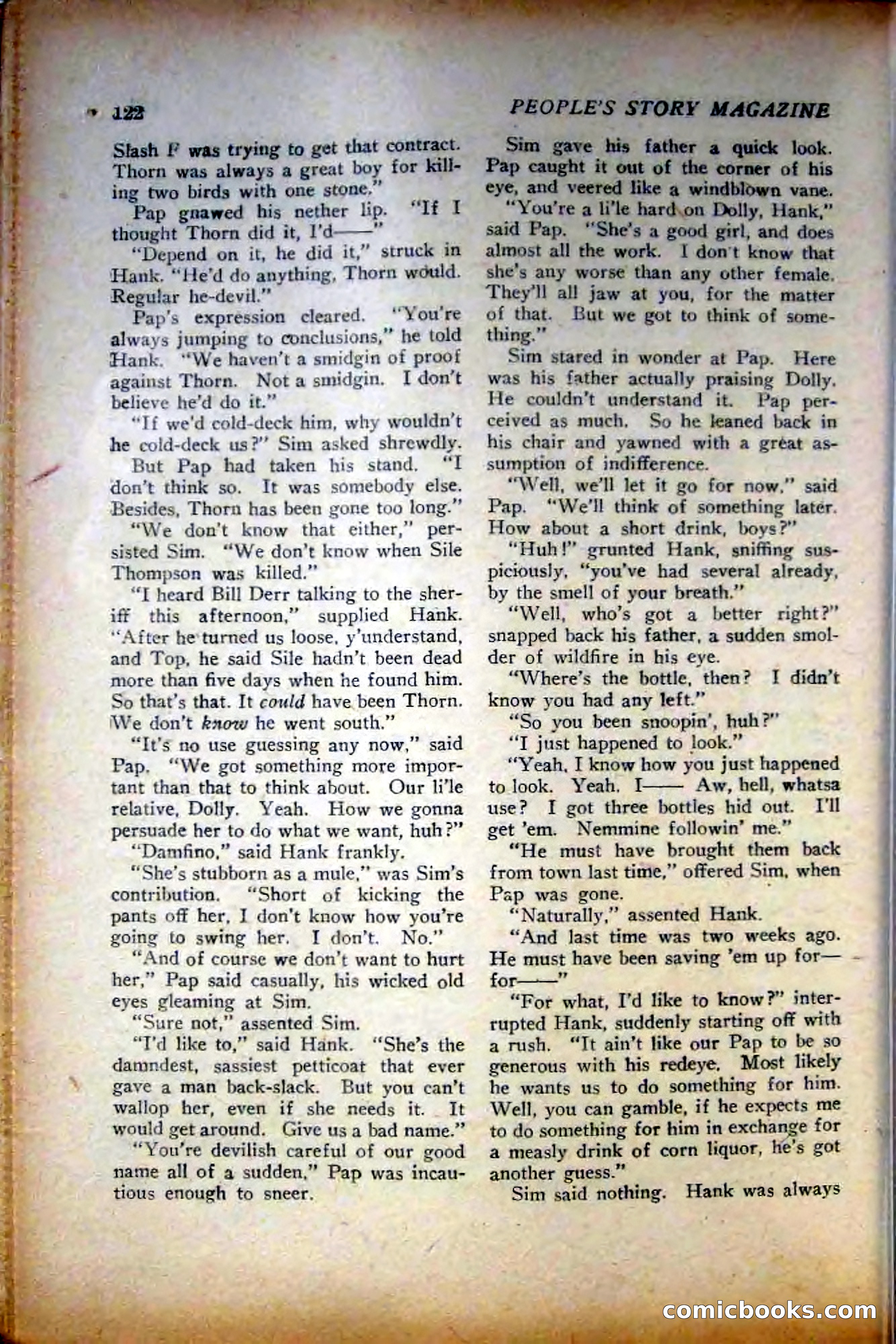 People's Story Magazine, November 25, 1922 — page 124 of 196