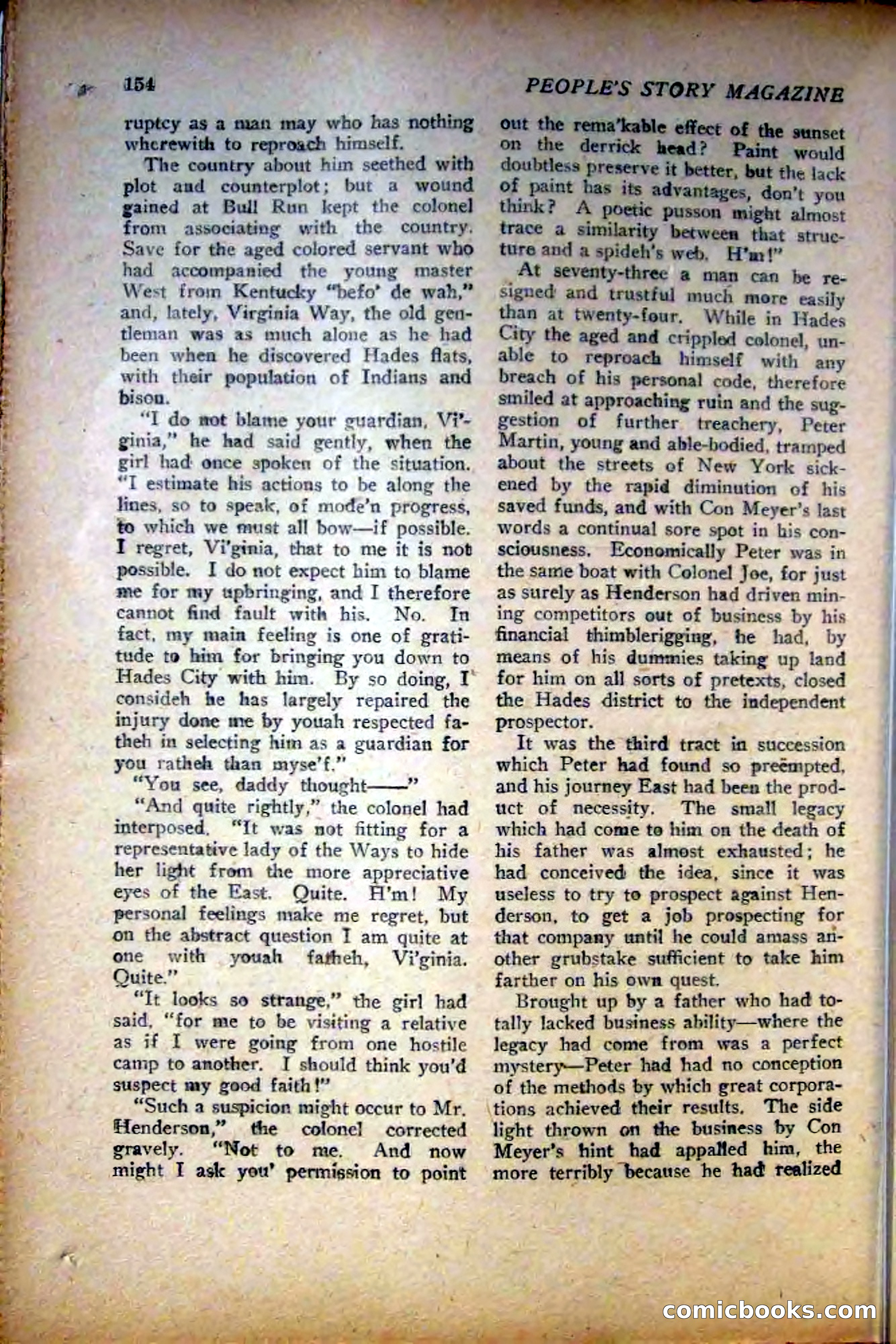 People's Story Magazine, November 25, 1922 — page 156 of 196