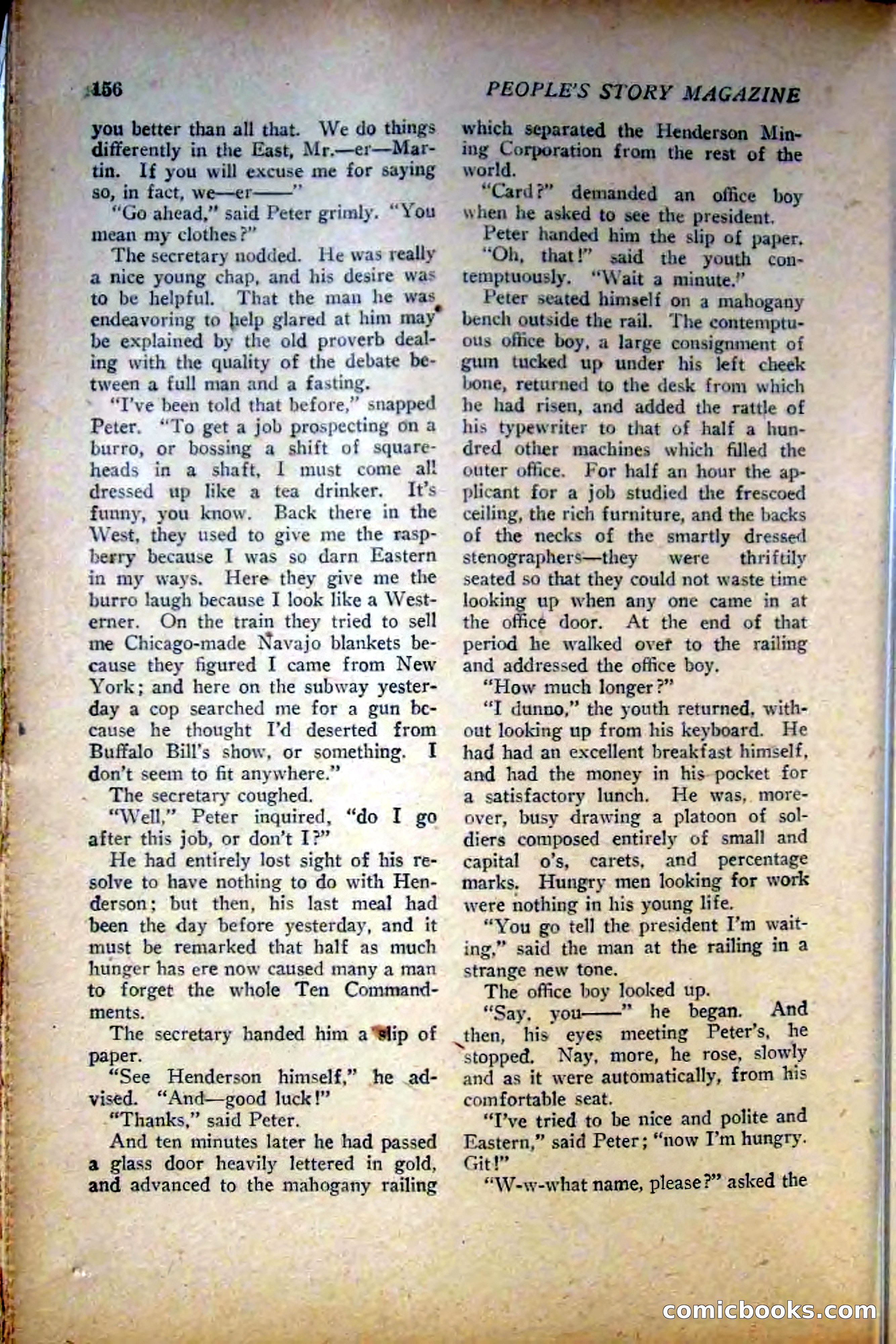 People's Story Magazine, November 25, 1922 — page 158 of 196