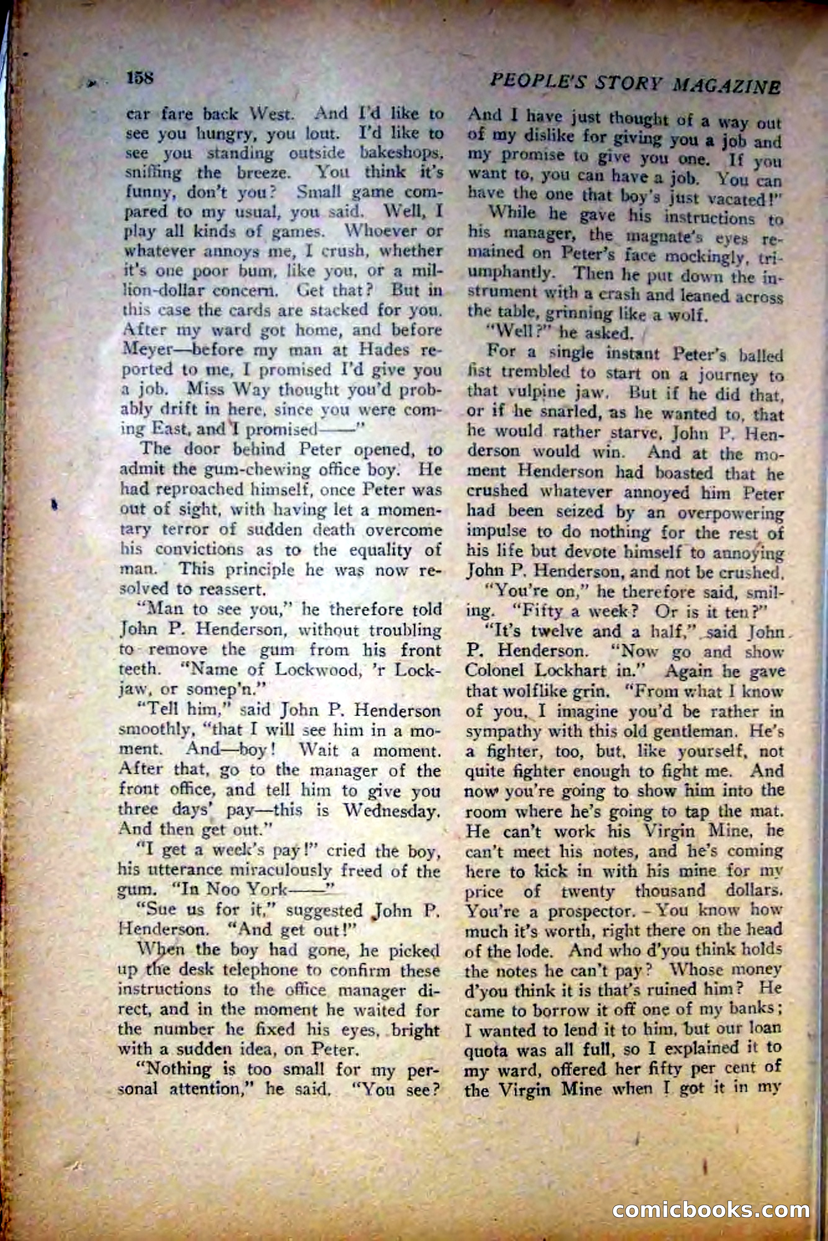People's Story Magazine, November 25, 1922 — page 160 of 196