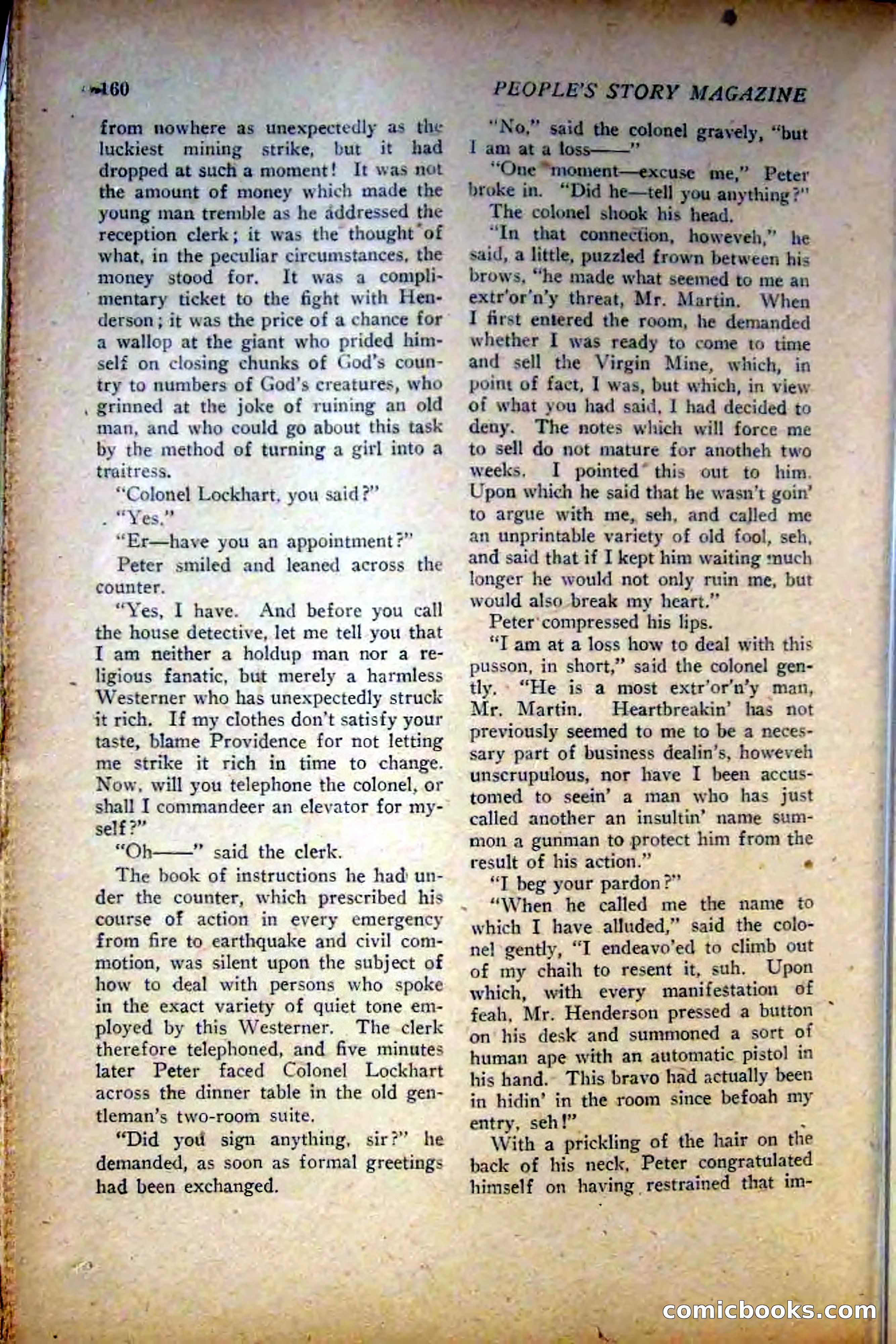 People's Story Magazine, November 25, 1922 — page 162 of 196