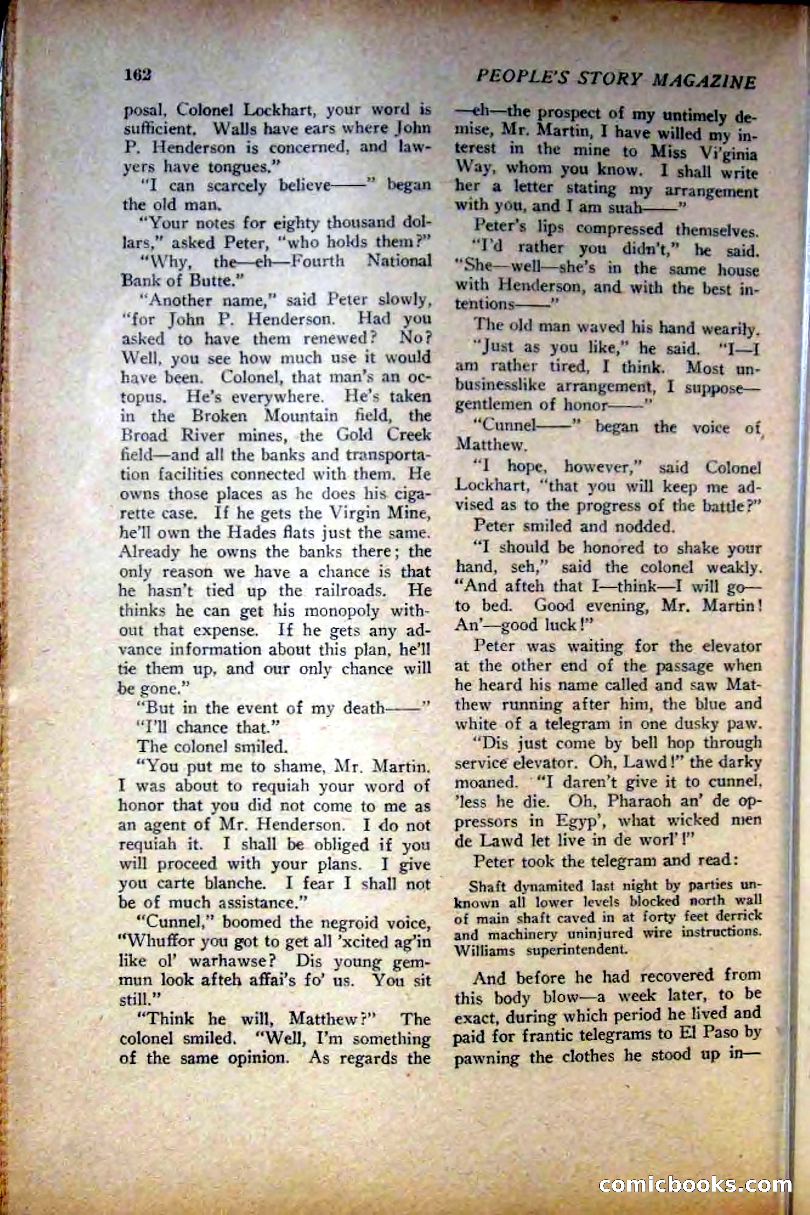People's Story Magazine, November 25, 1922 — page 164 of 196
