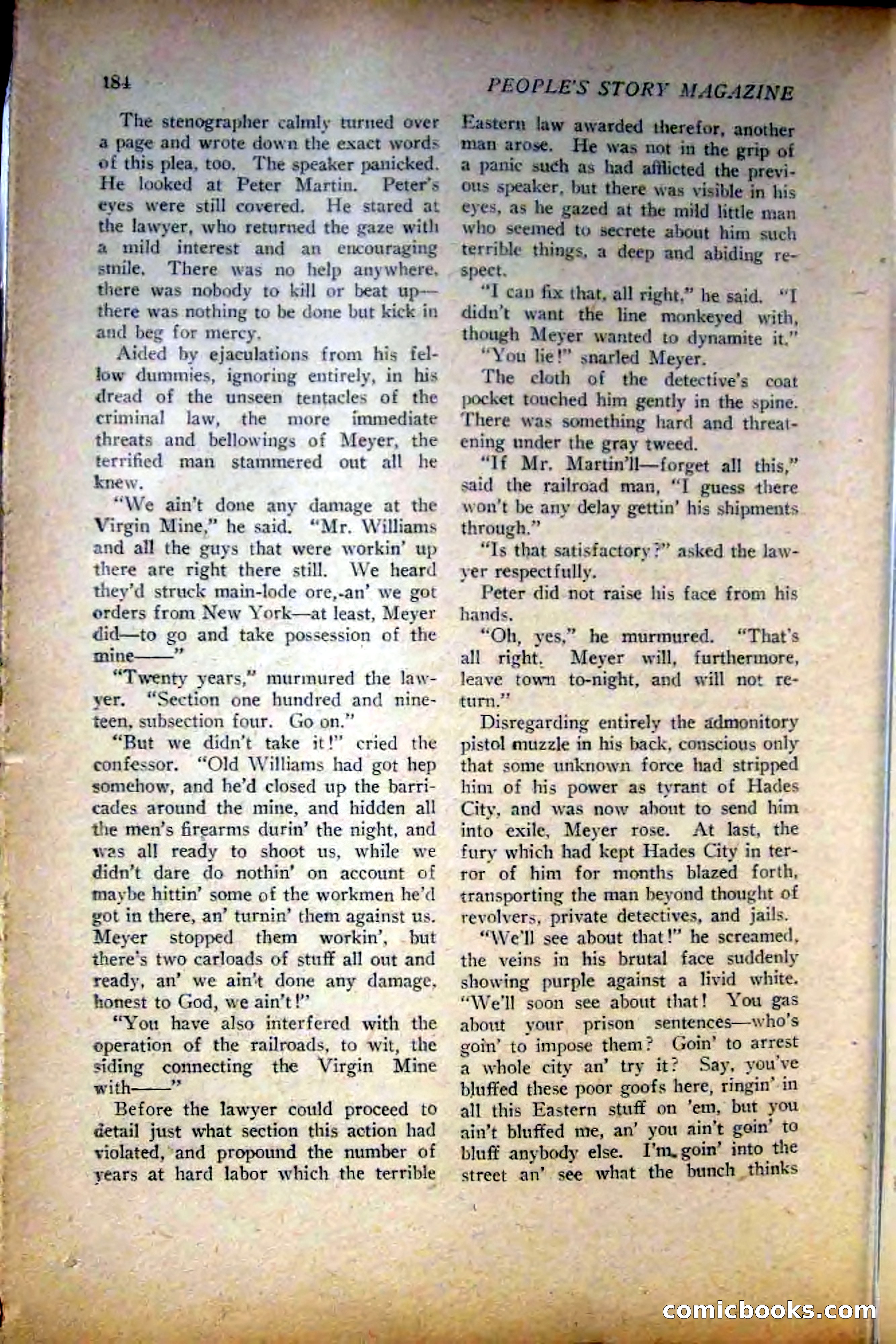 People's Story Magazine, November 25, 1922 — page 186 of 196