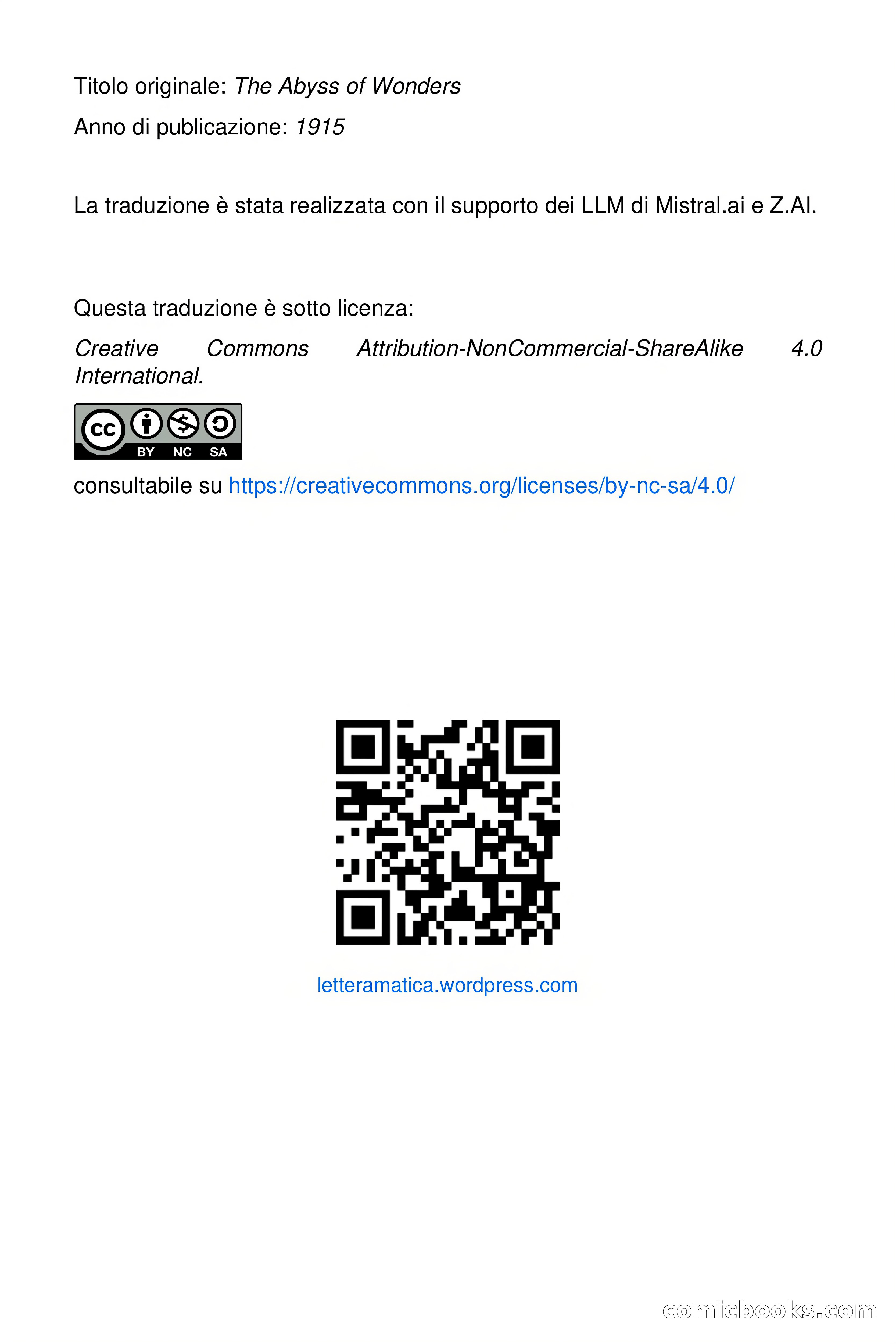 L'Abisso delle Meraviglie — page 4 of 188
