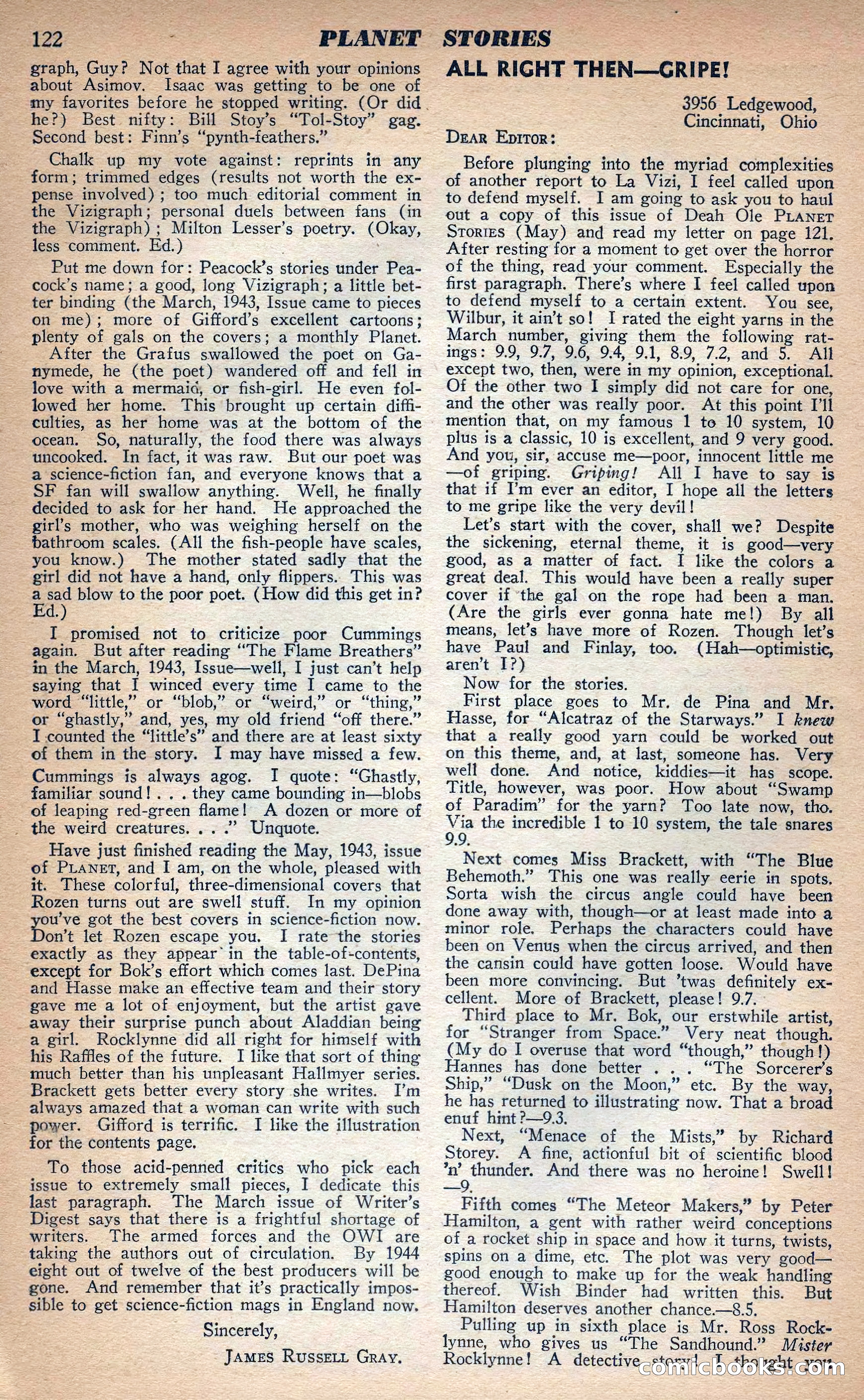 Planet Stories, Fall 1943 — page 125 of 134