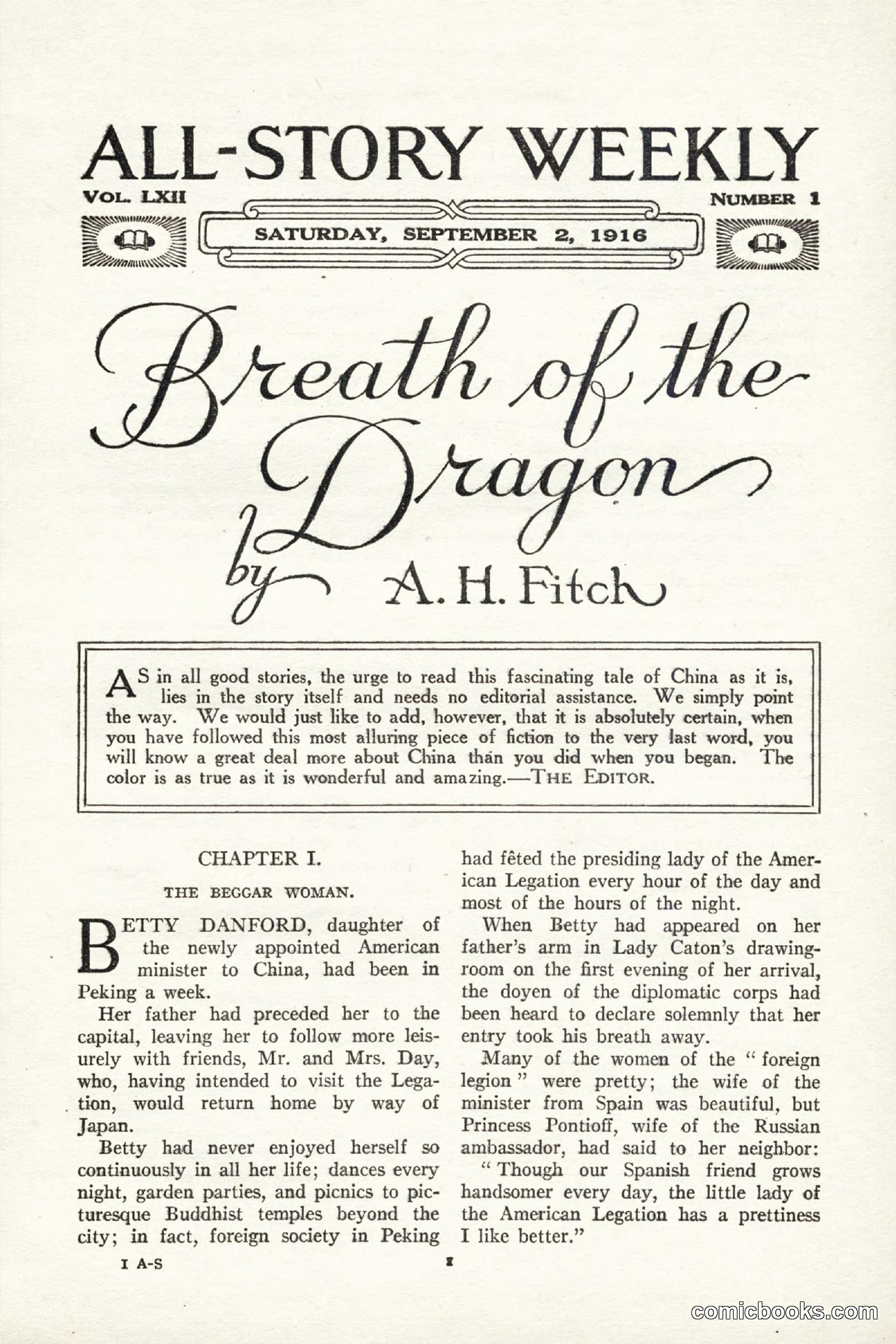 All Story Magazine, September 2, 1916 — page 11 of 208
