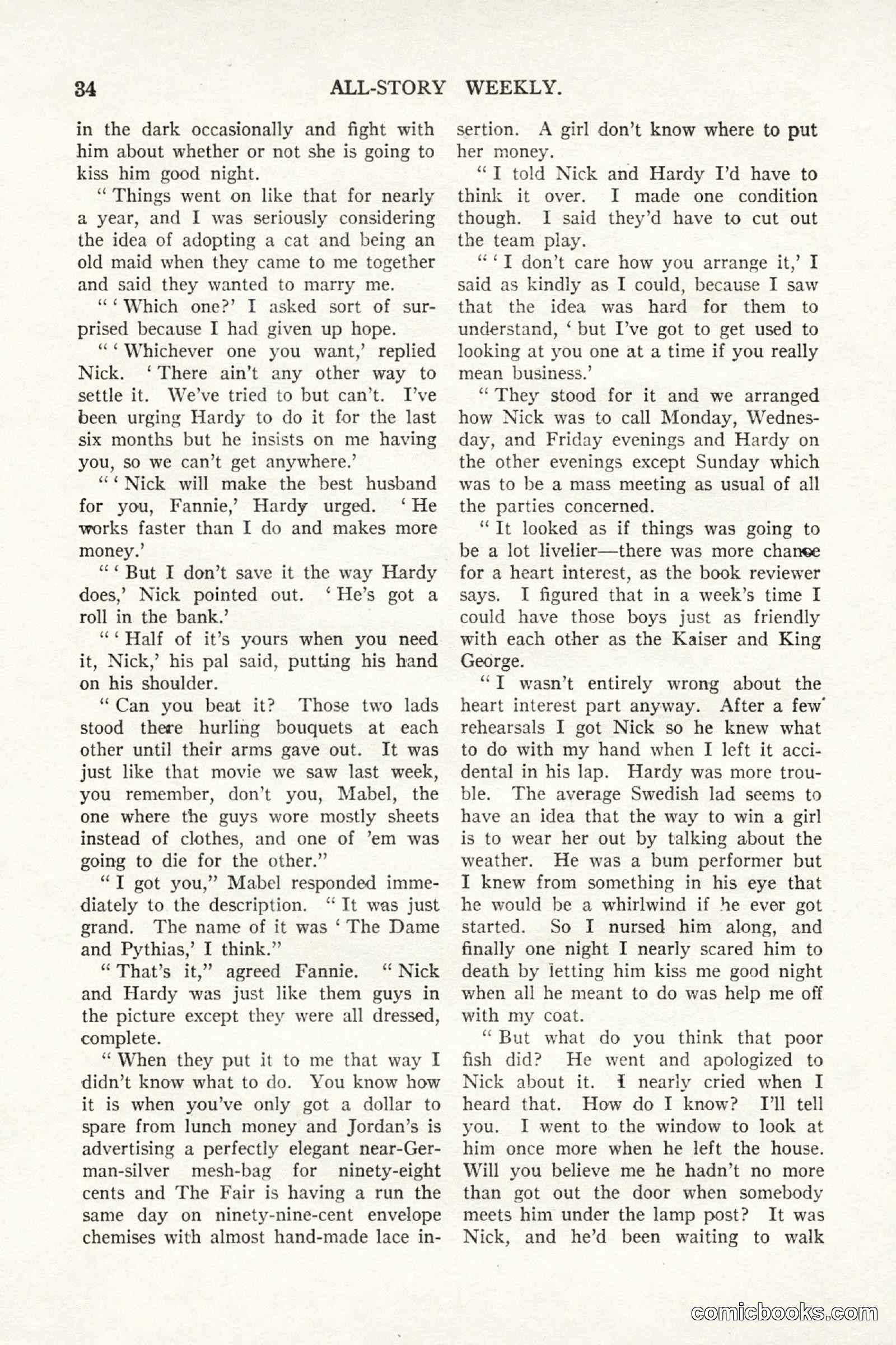 All Story Magazine, September 2, 1916 — page 44 of 208