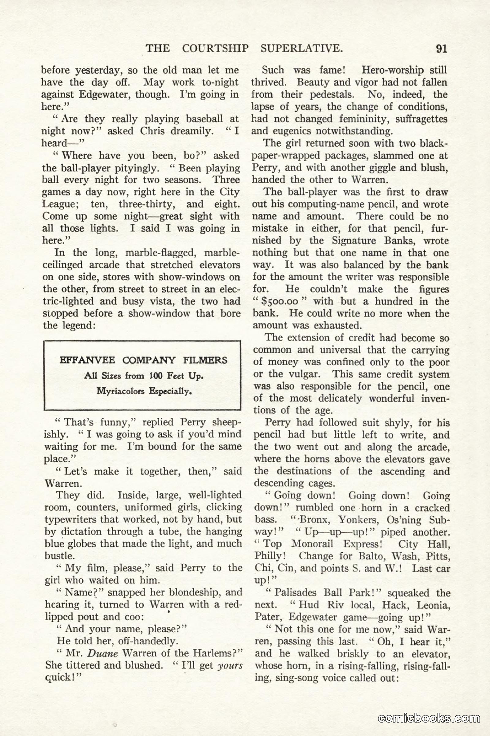 All Story Magazine, September 2, 1916 — page 101 of 208