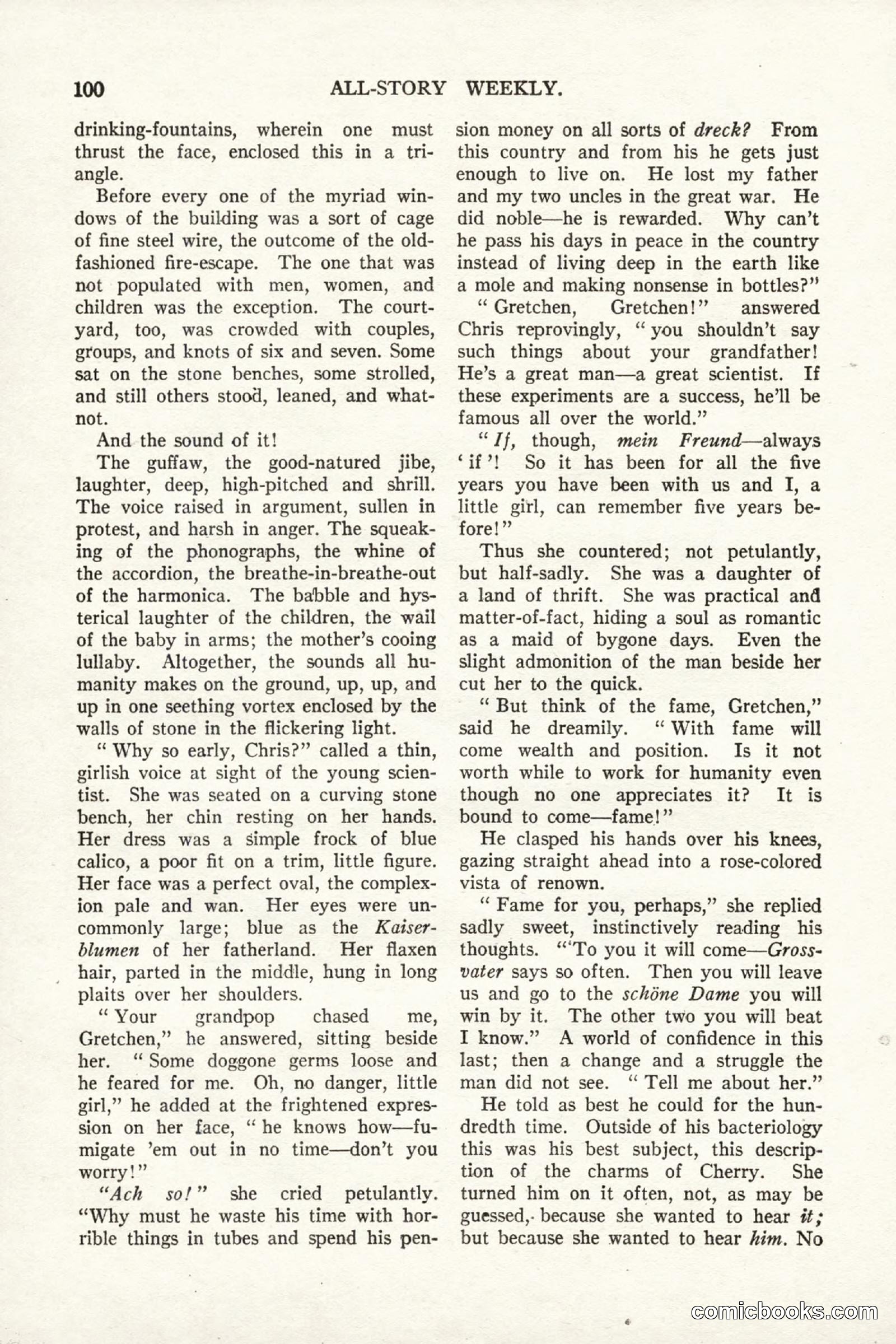 All Story Magazine, September 2, 1916 — page 110 of 208