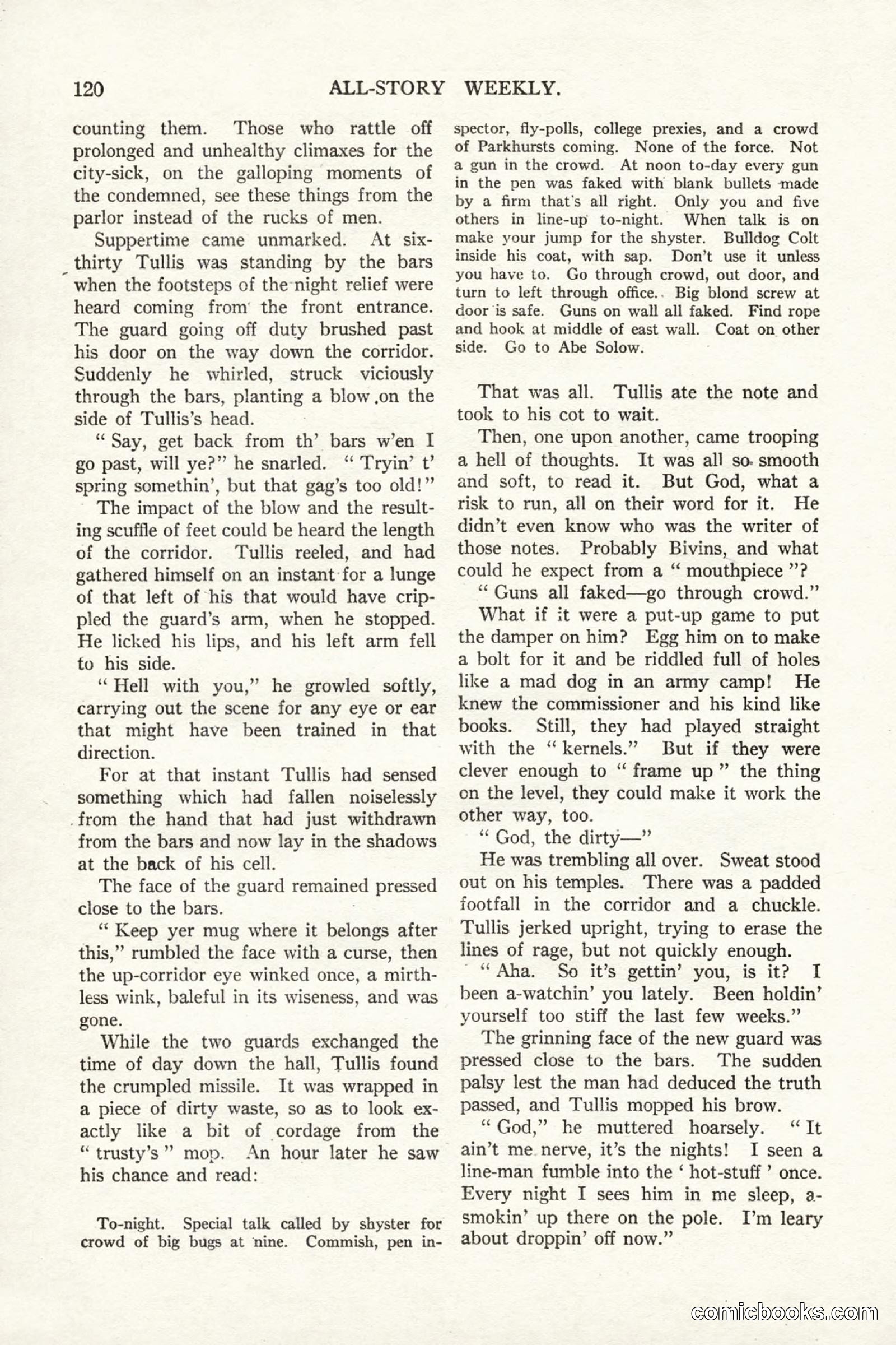 All Story Magazine, September 2, 1916 — page 130 of 208