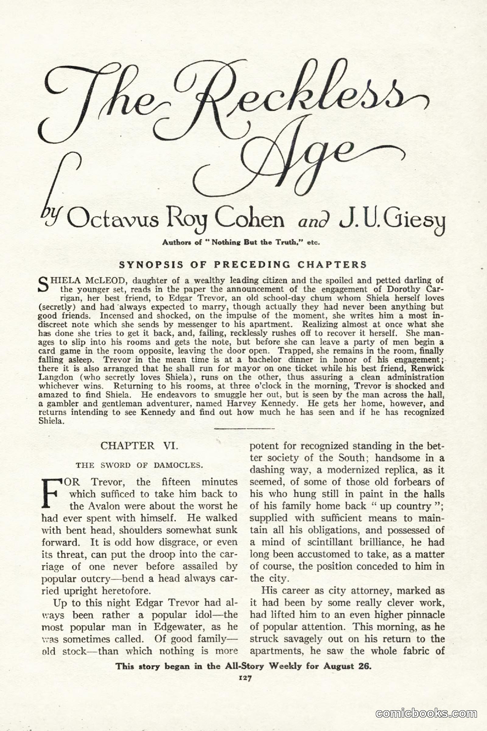 All Story Magazine, September 2, 1916 — page 137 of 208