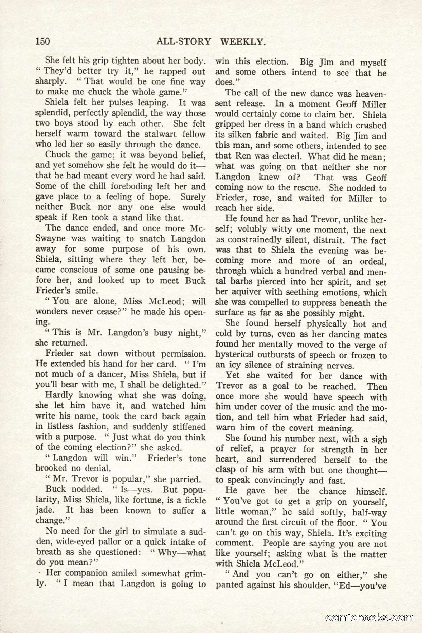 All Story Magazine, September 2, 1916 — page 160 of 208