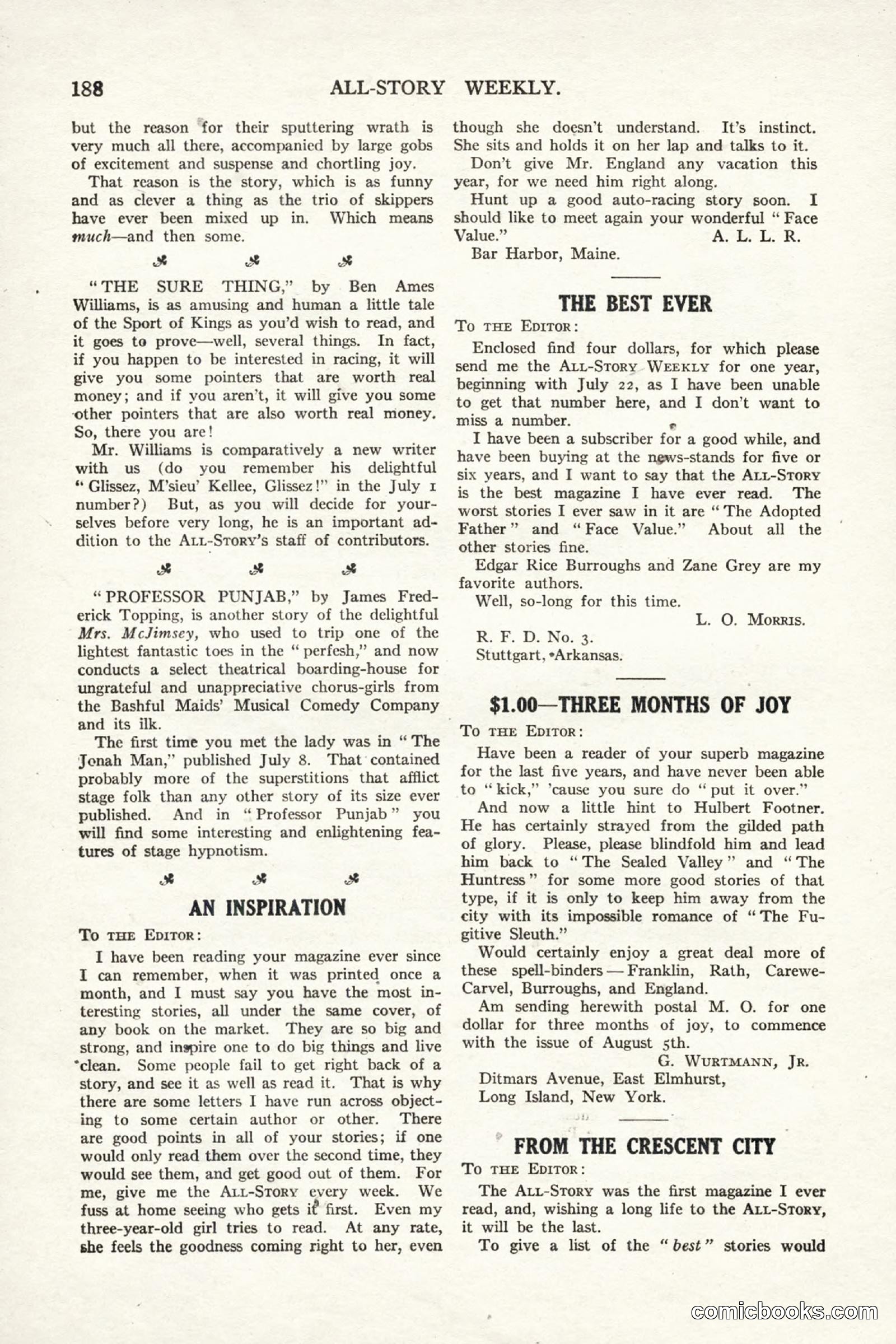 All Story Magazine, September 2, 1916 — page 198 of 208