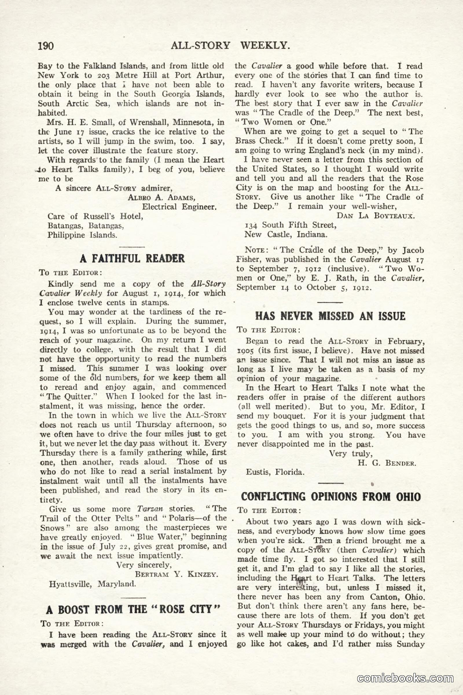 All Story Magazine, September 2, 1916 — page 200 of 208