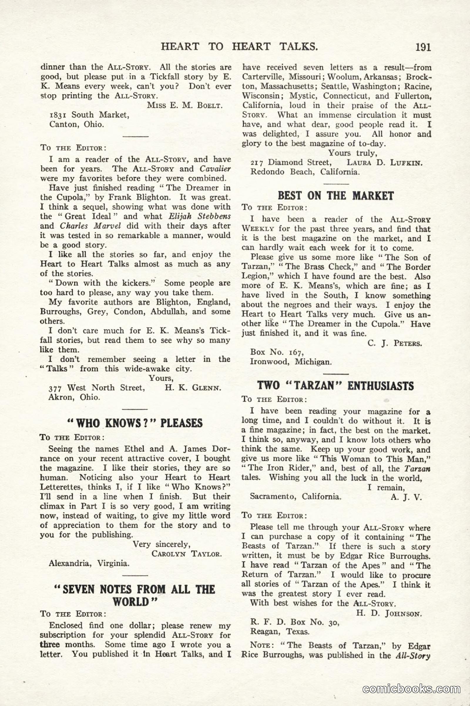 All Story Magazine, September 2, 1916 — page 201 of 208