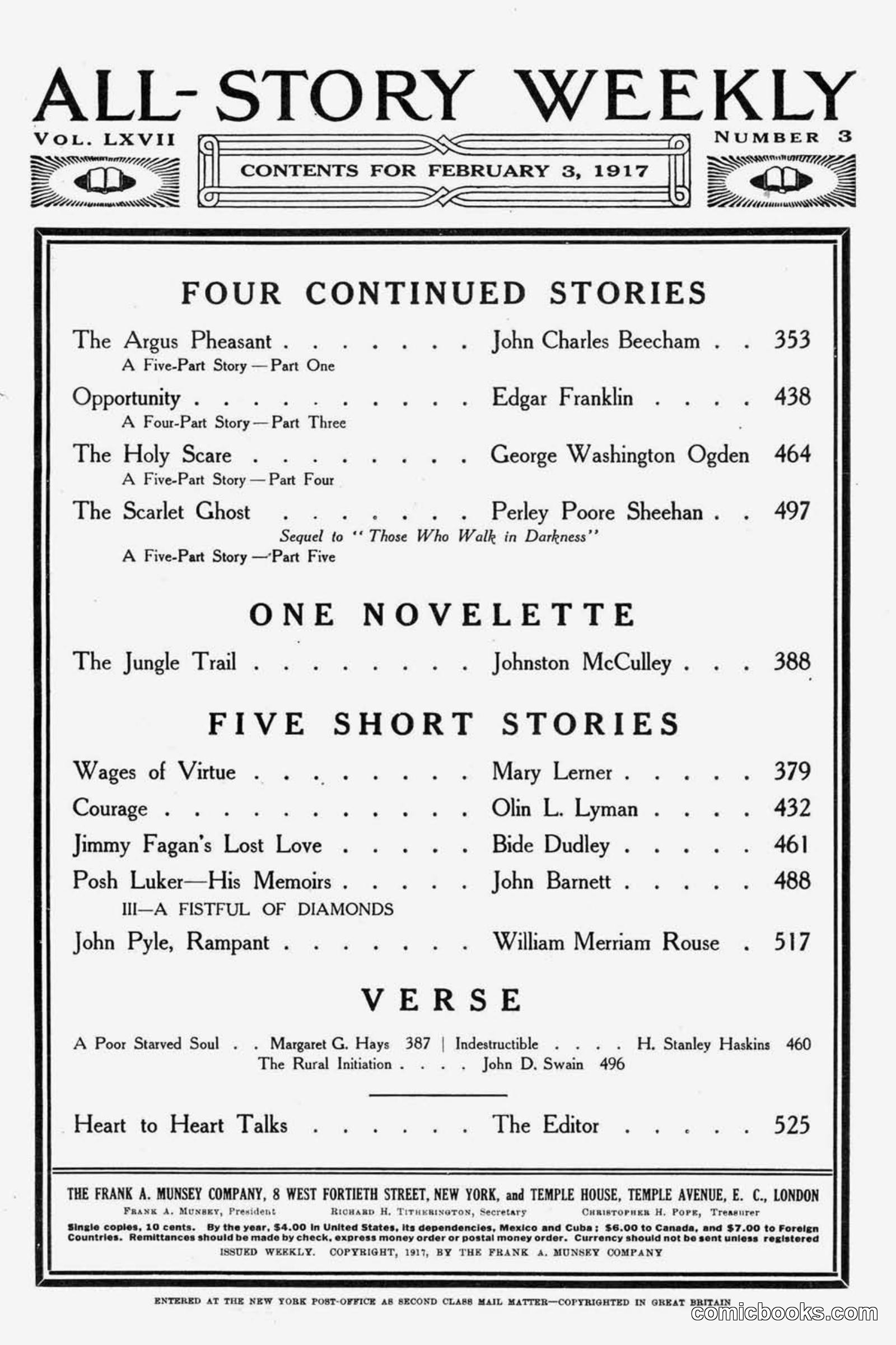 All Story Magazine, February 3, 1917 — page 5 of 194