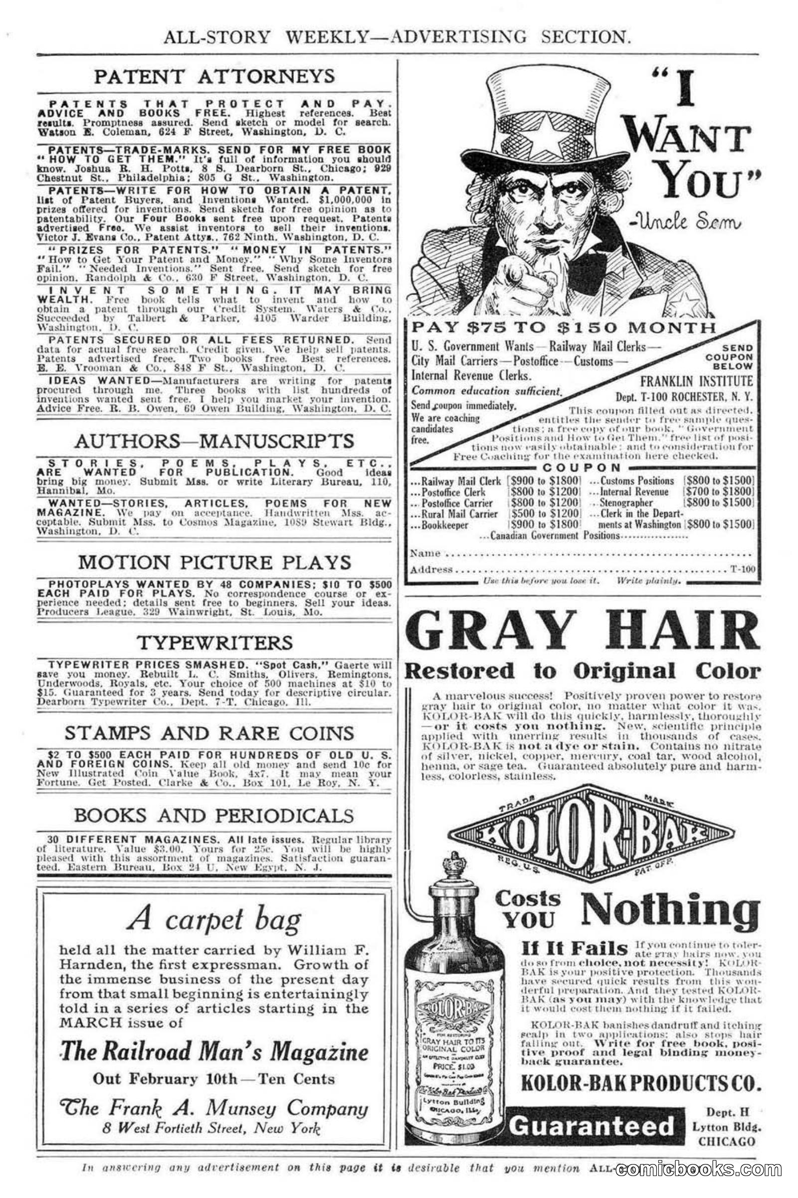 All Story Magazine, February 3, 1917 — page 7 of 194