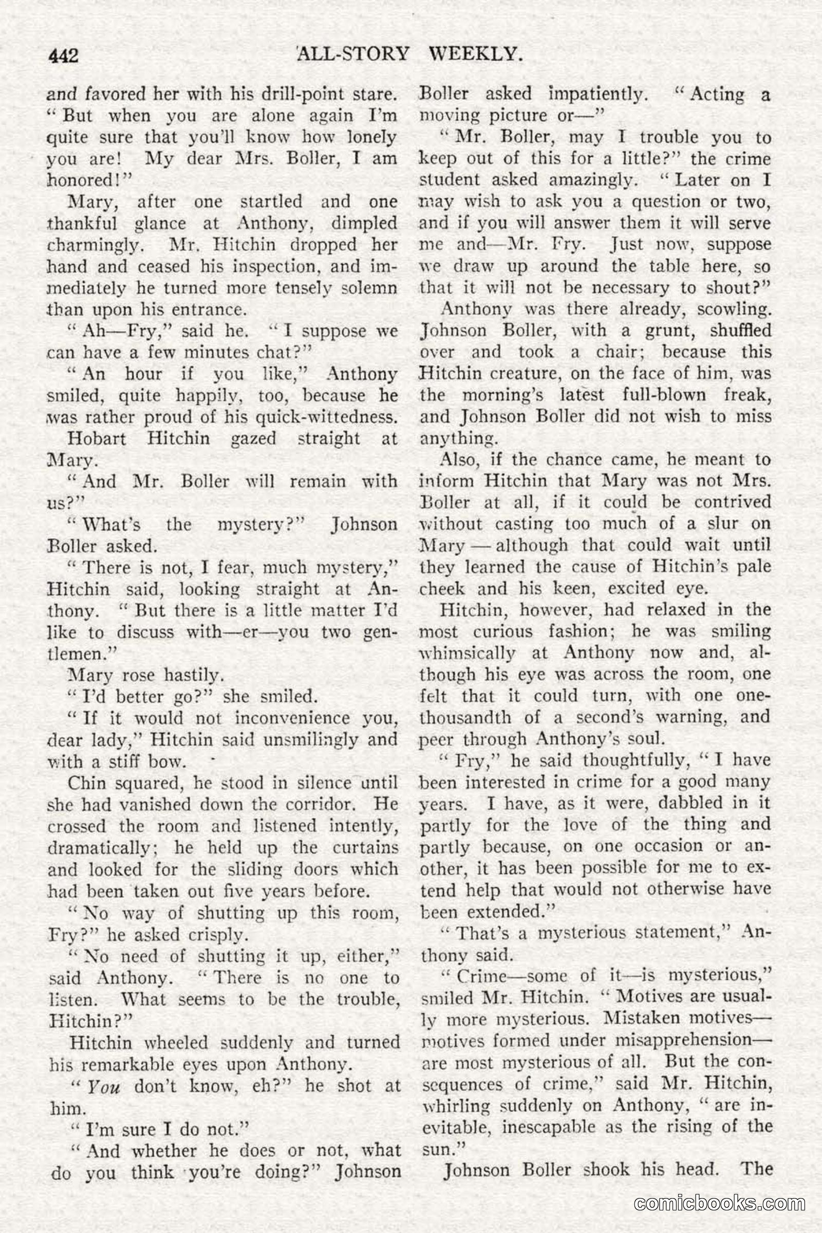 All Story Magazine, February 3, 1917 — page 100 of 194