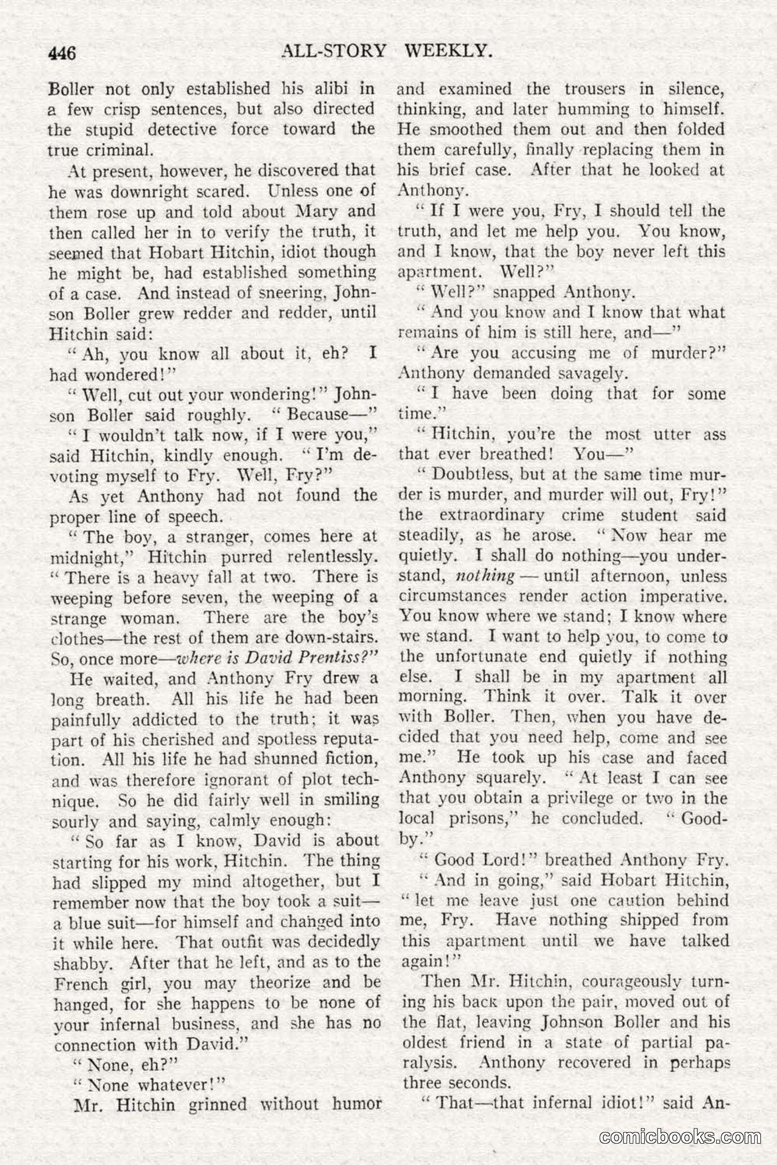 All Story Magazine, February 3, 1917 — page 104 of 194