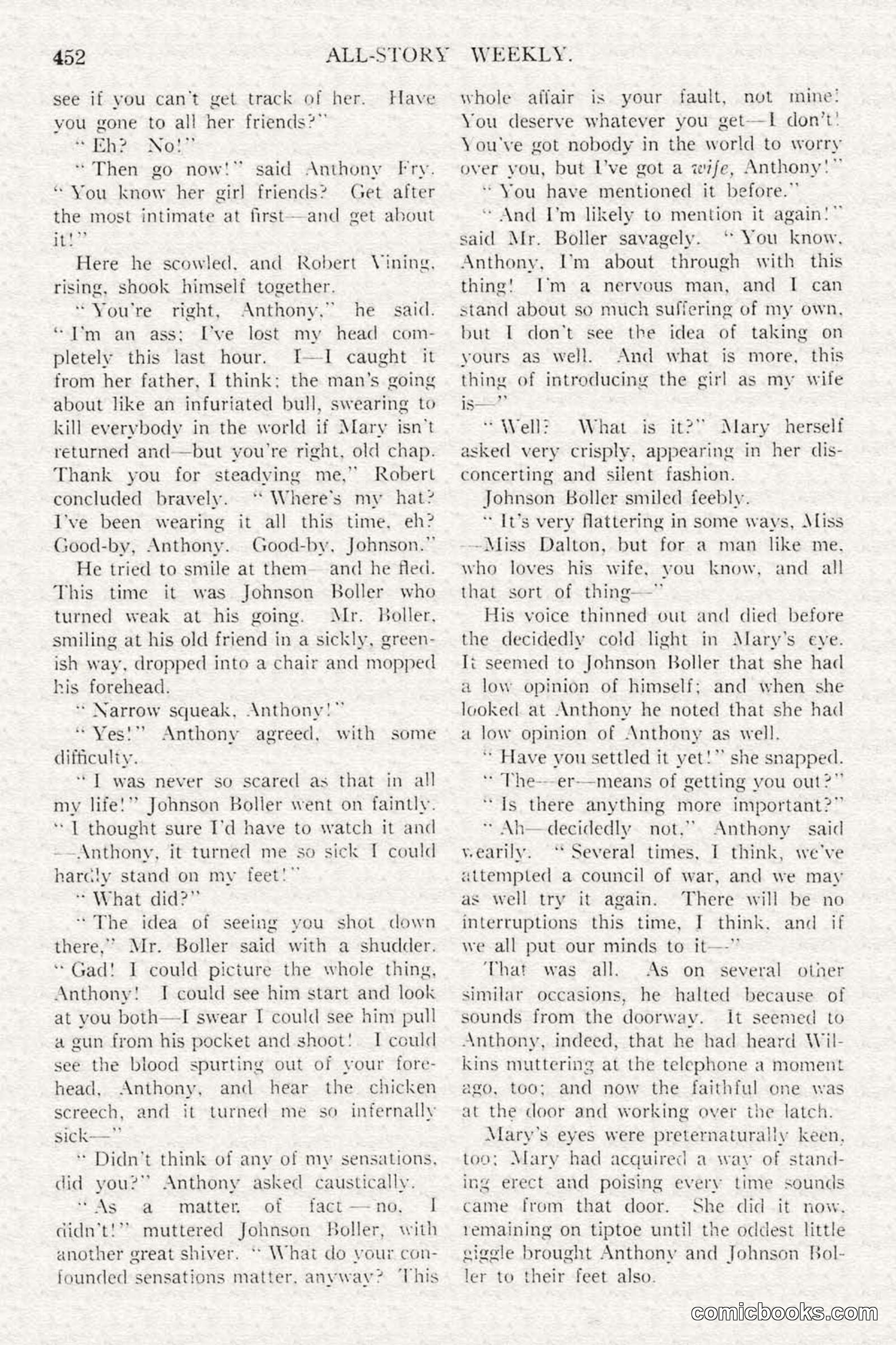 All Story Magazine, February 3, 1917 — page 110 of 194