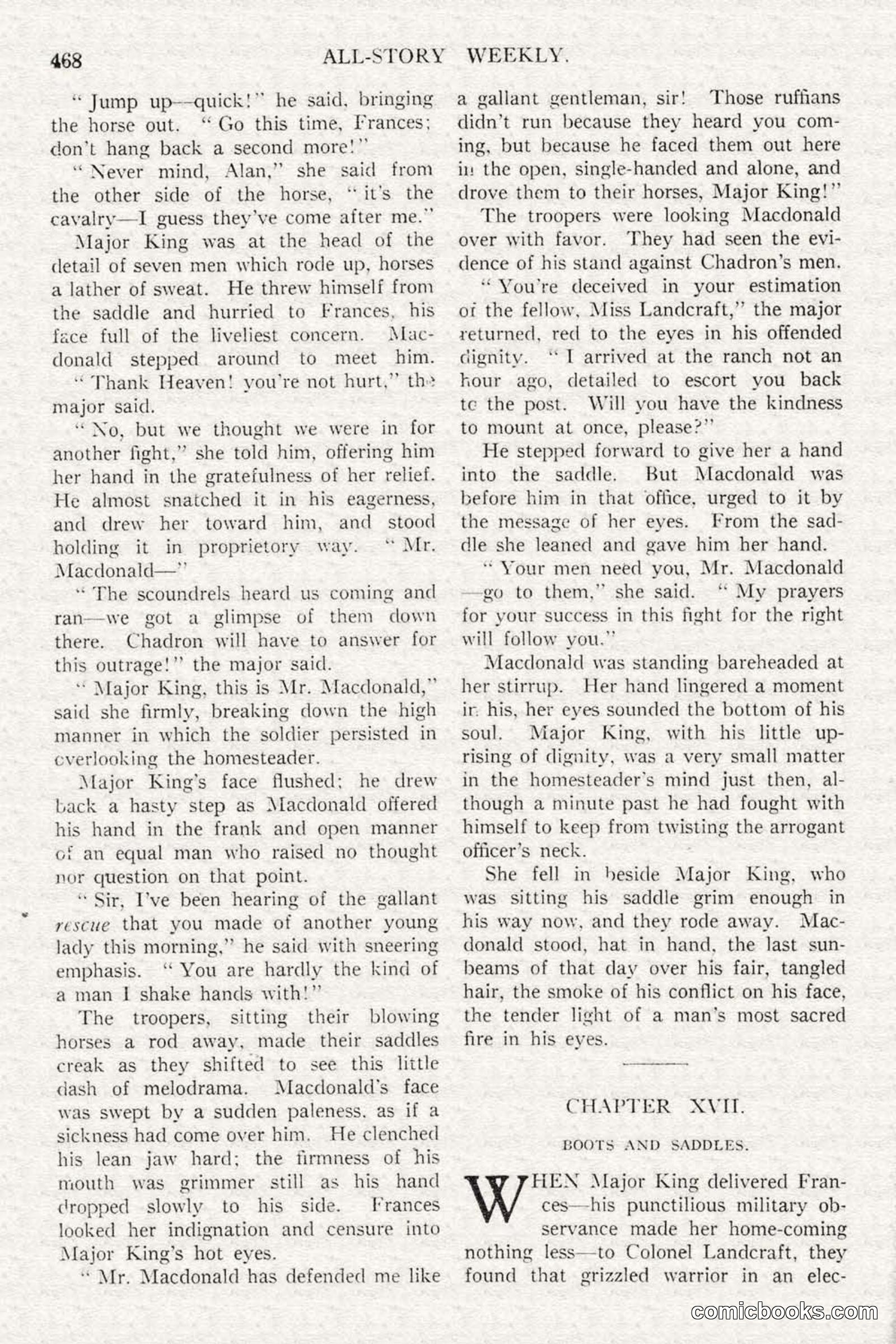 All Story Magazine, February 3, 1917 — page 126 of 194