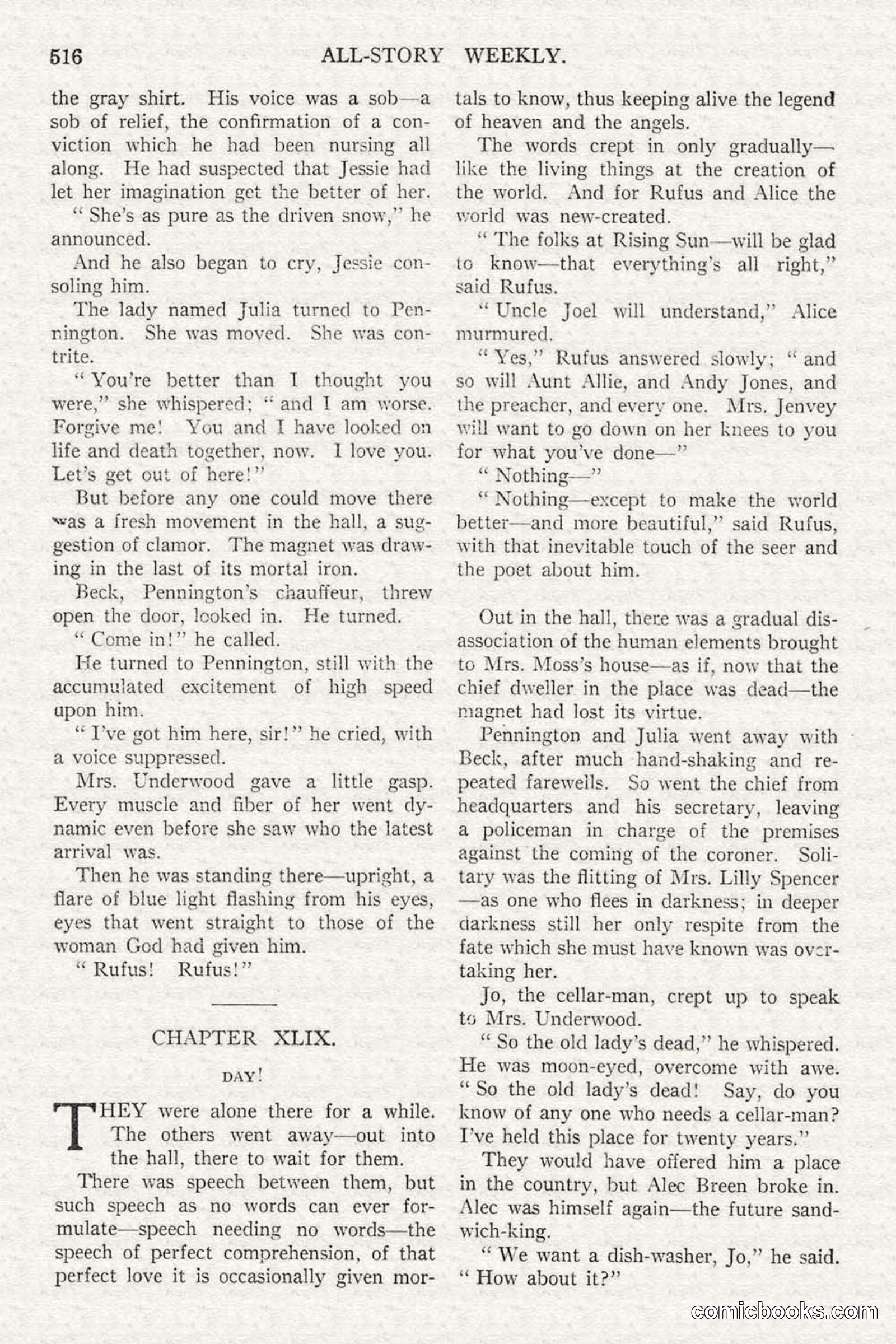 All Story Magazine, February 3, 1917 — page 174 of 194